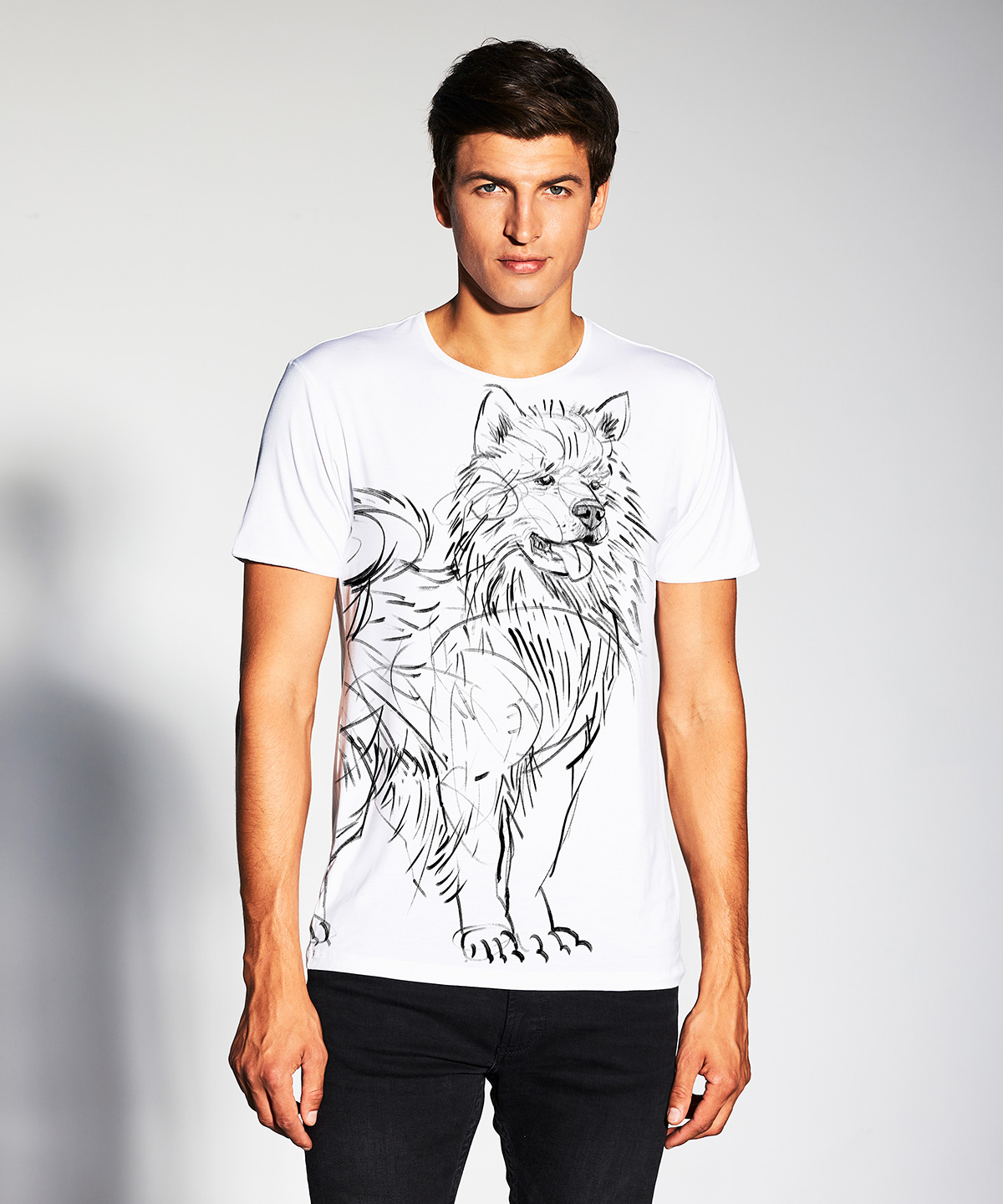 Samoyed no. 1 white t-shirt MAN