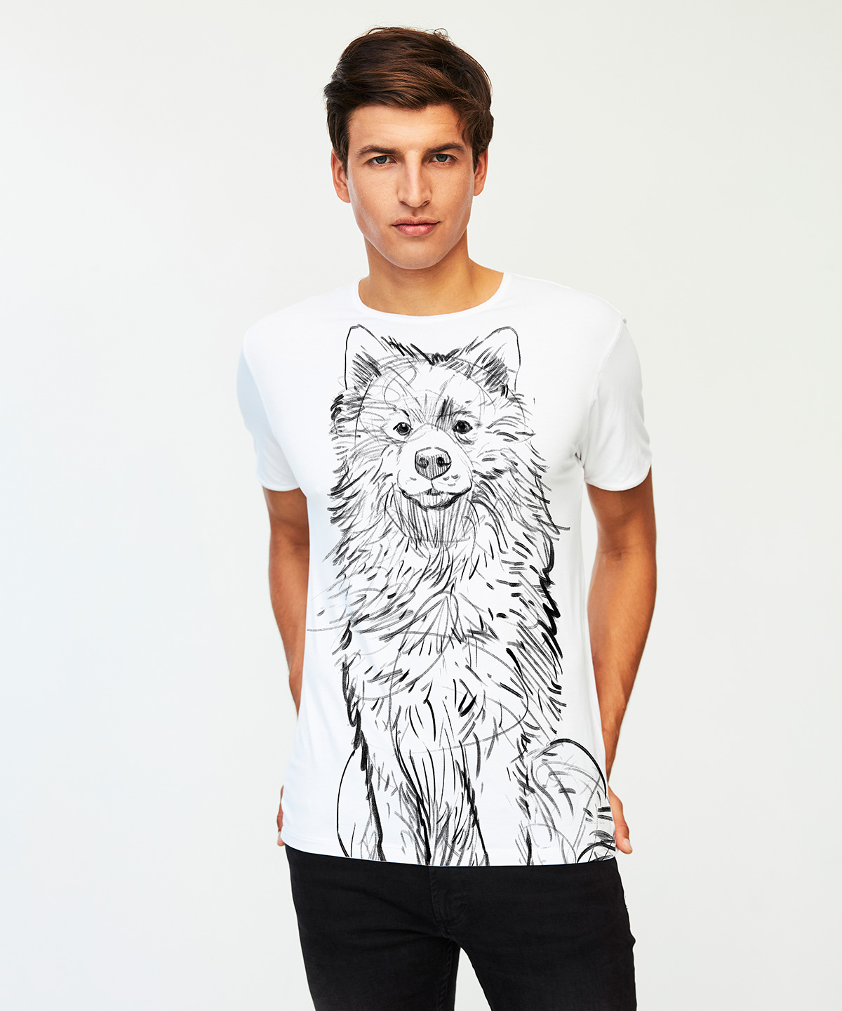 Samoyed no. 2 white t-shirt MAN