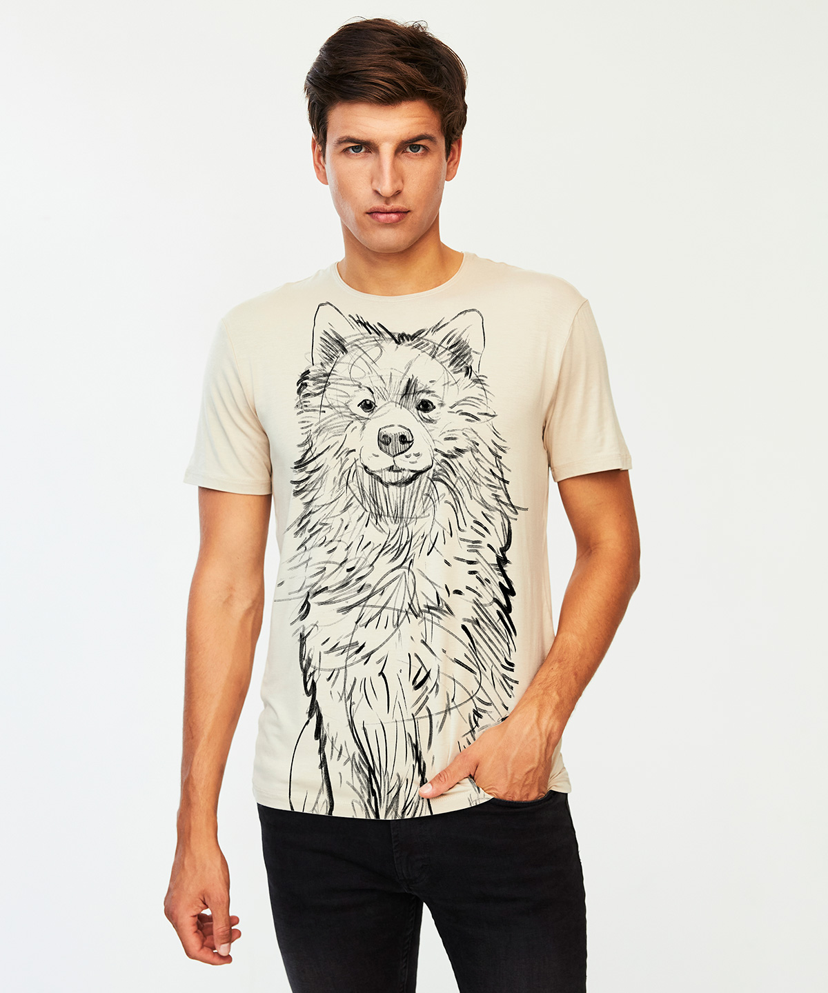 Samoyed no. 2 hummus t-shirt MAN