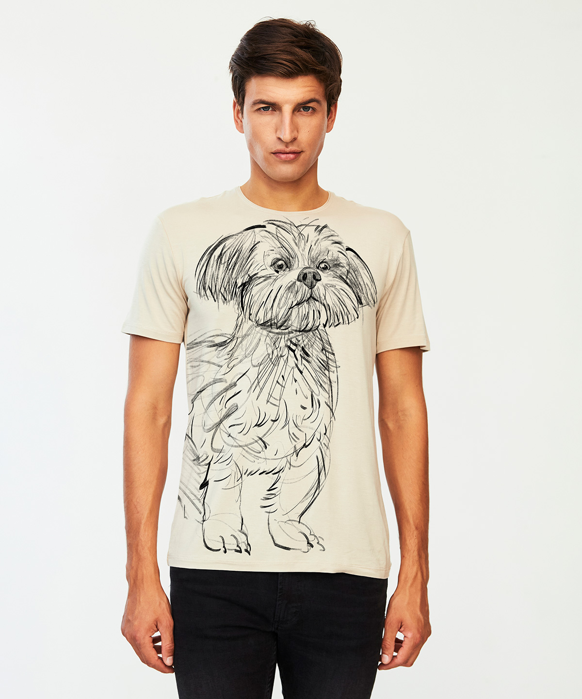 Shih tzu hummus t-shirt MAN
