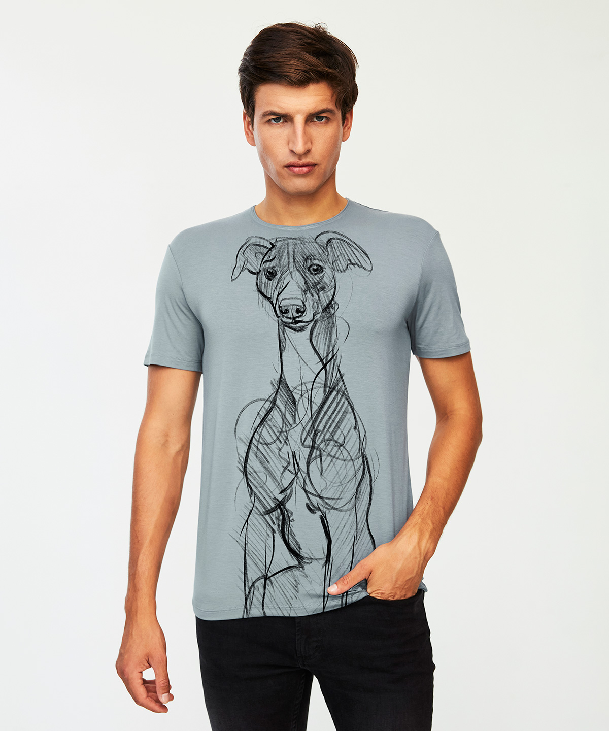 Whippet storm cloud t-shirt MAN