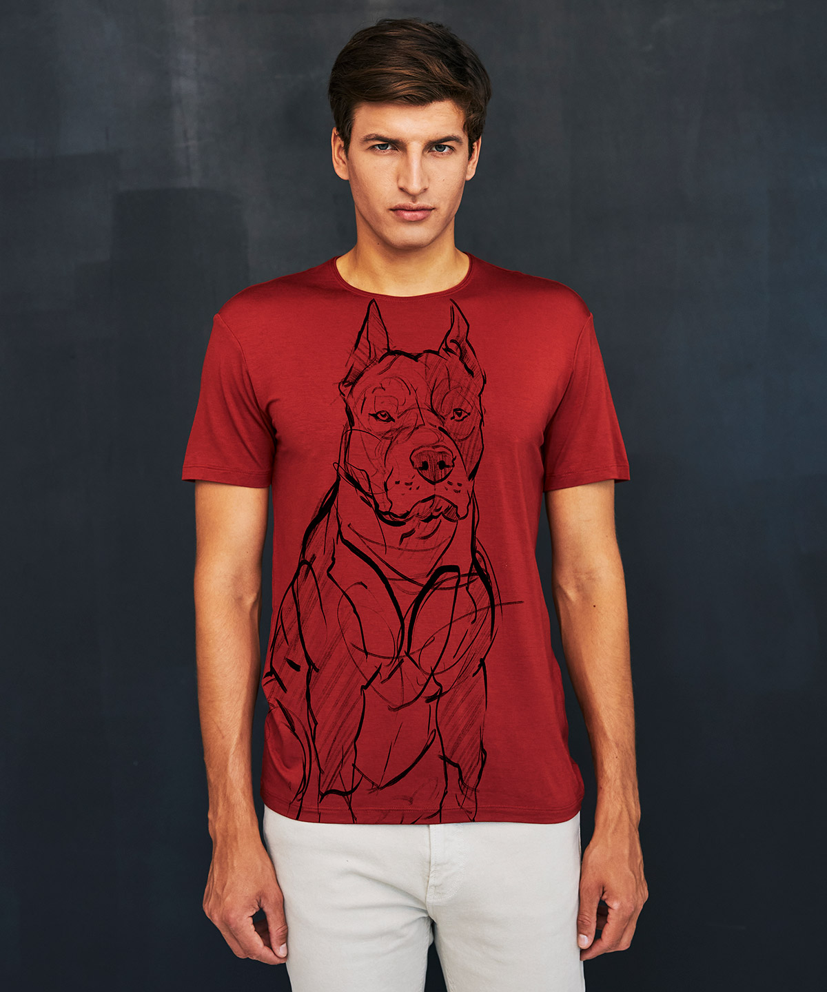 Amstaff marsala t-shirt MAN