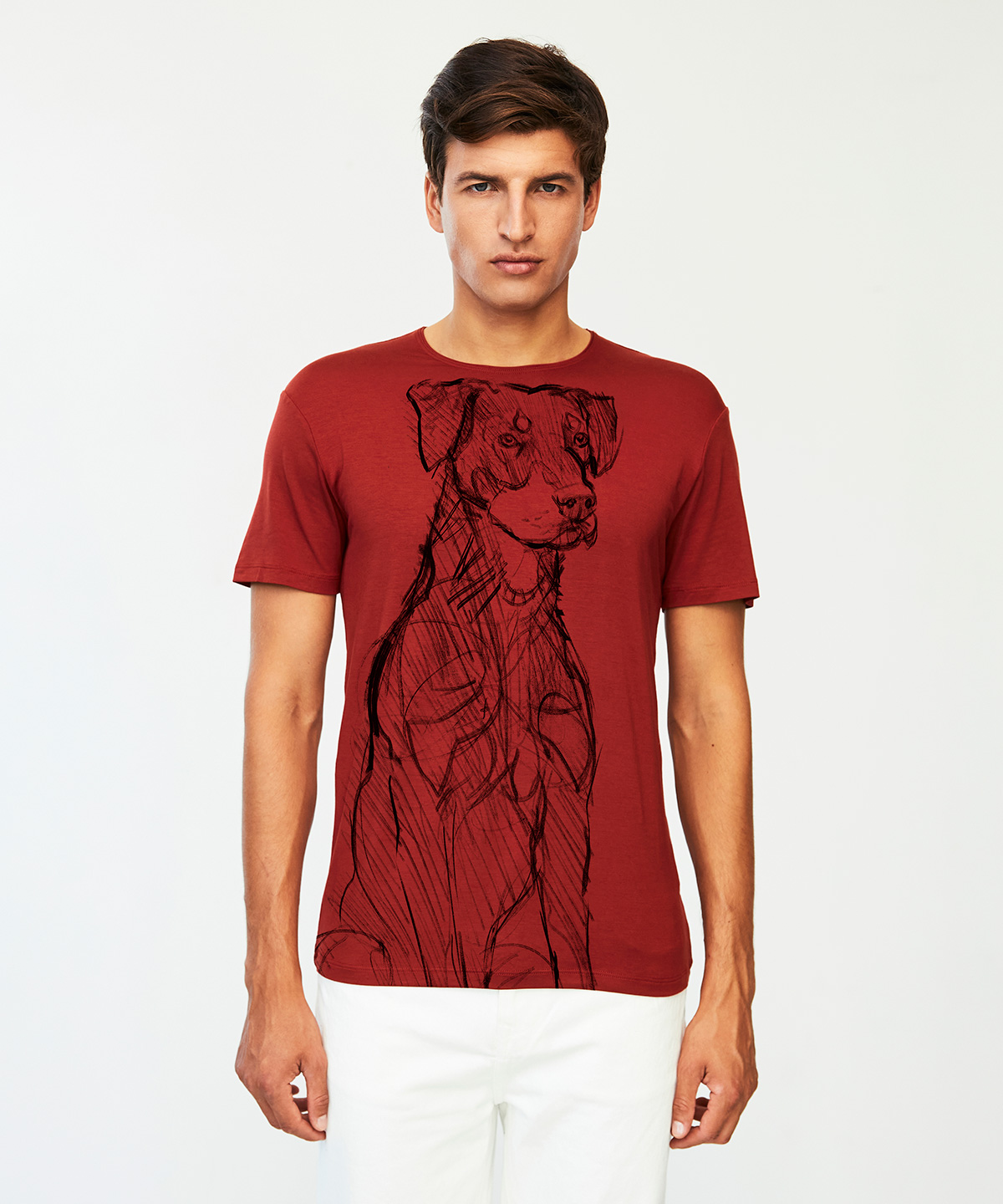 Beauceron marsala t-shirt MAN