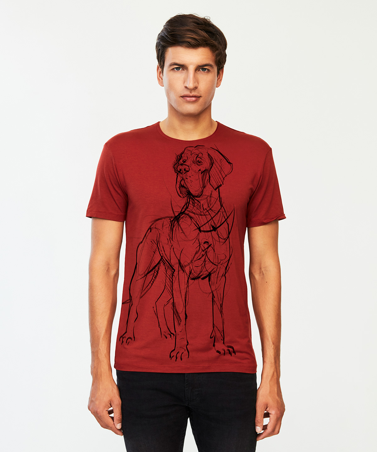 Great dane marsala t-shirt MAN