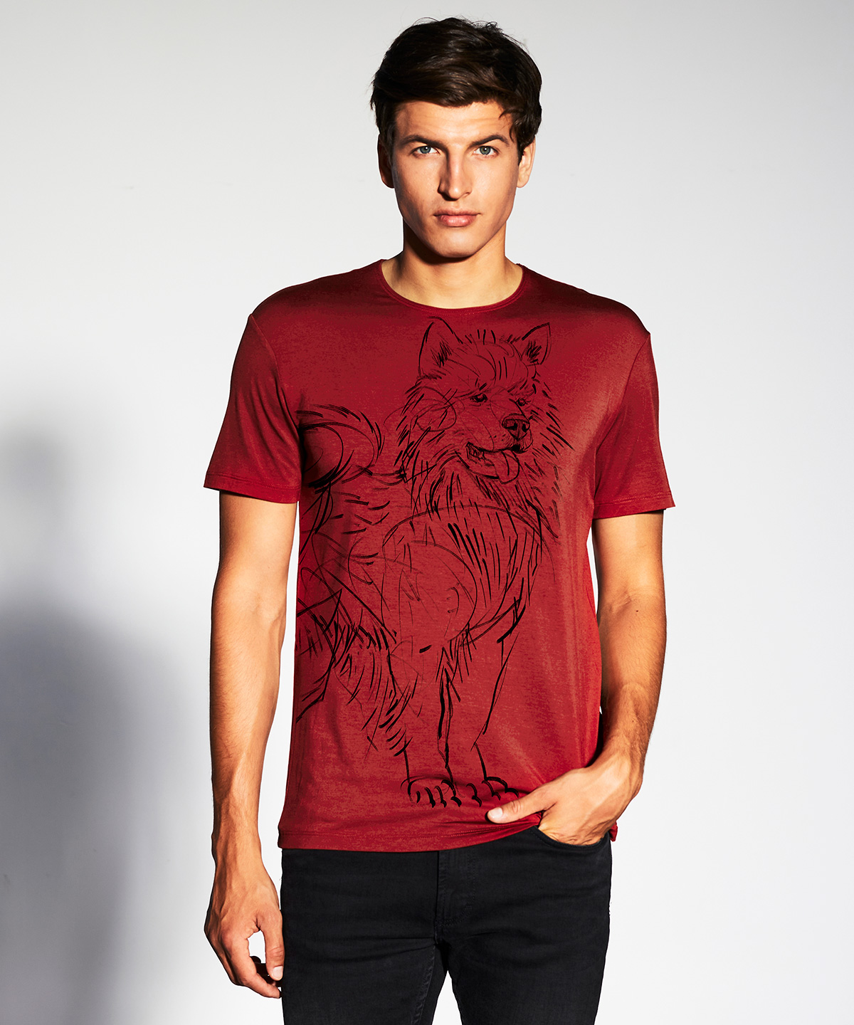 Samoyed no. 1 marsala t-shirt MAN