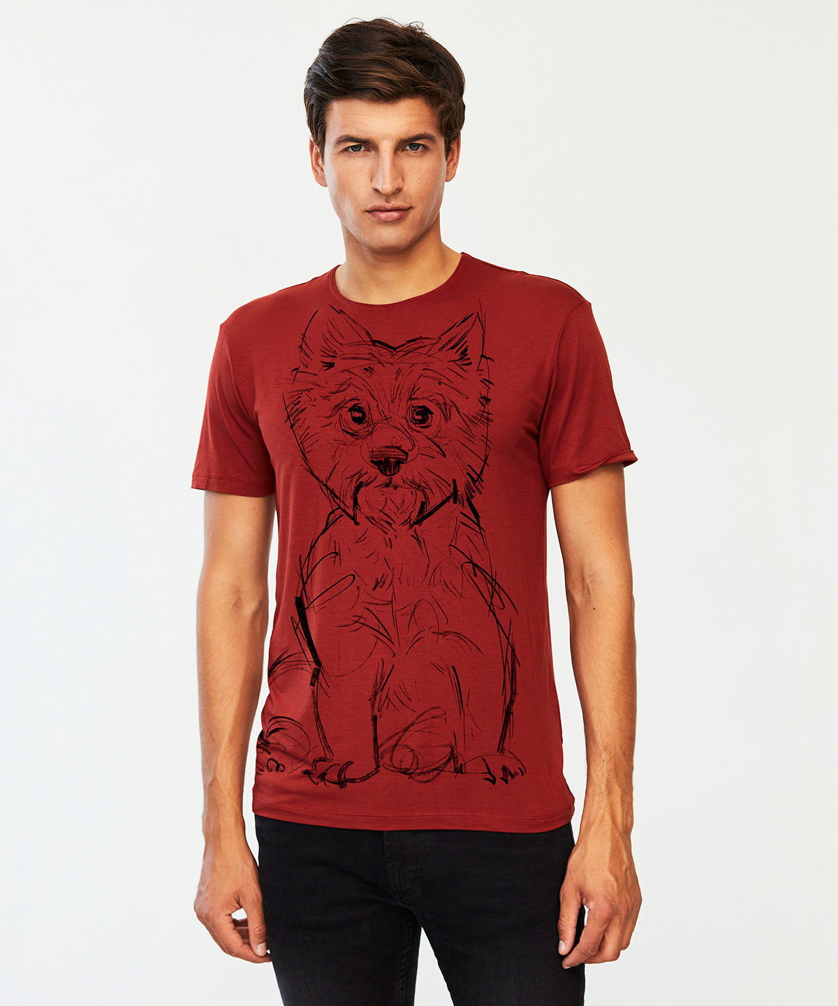 Westie marsala t-shirt MAN