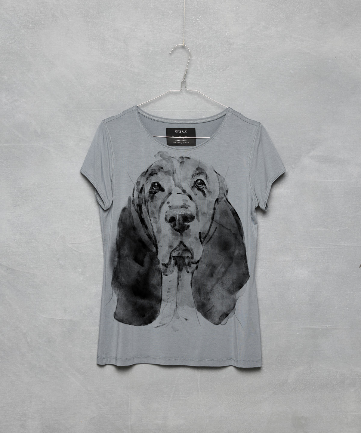 Basset no.2 storm cloud t-shirt woman