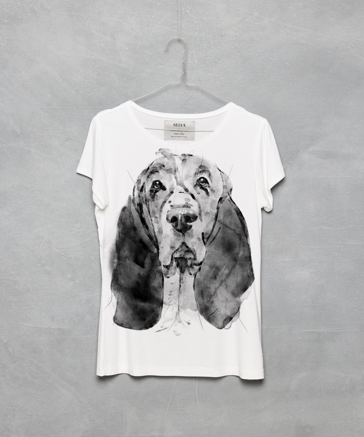 Basset no. 2 white t-shirt woman