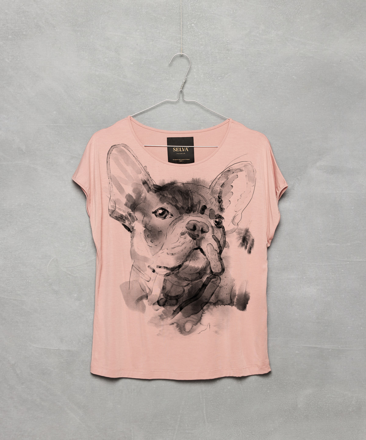 French bulldog no. 2 light pink t-shirt woman