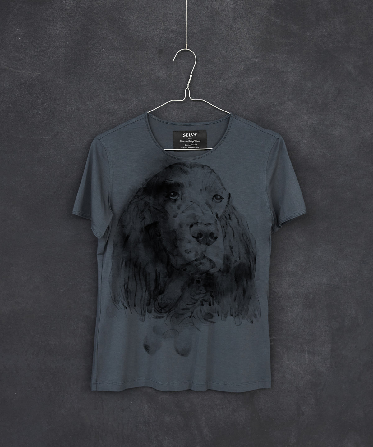 Irish seter dark cool gray t-shirt woman