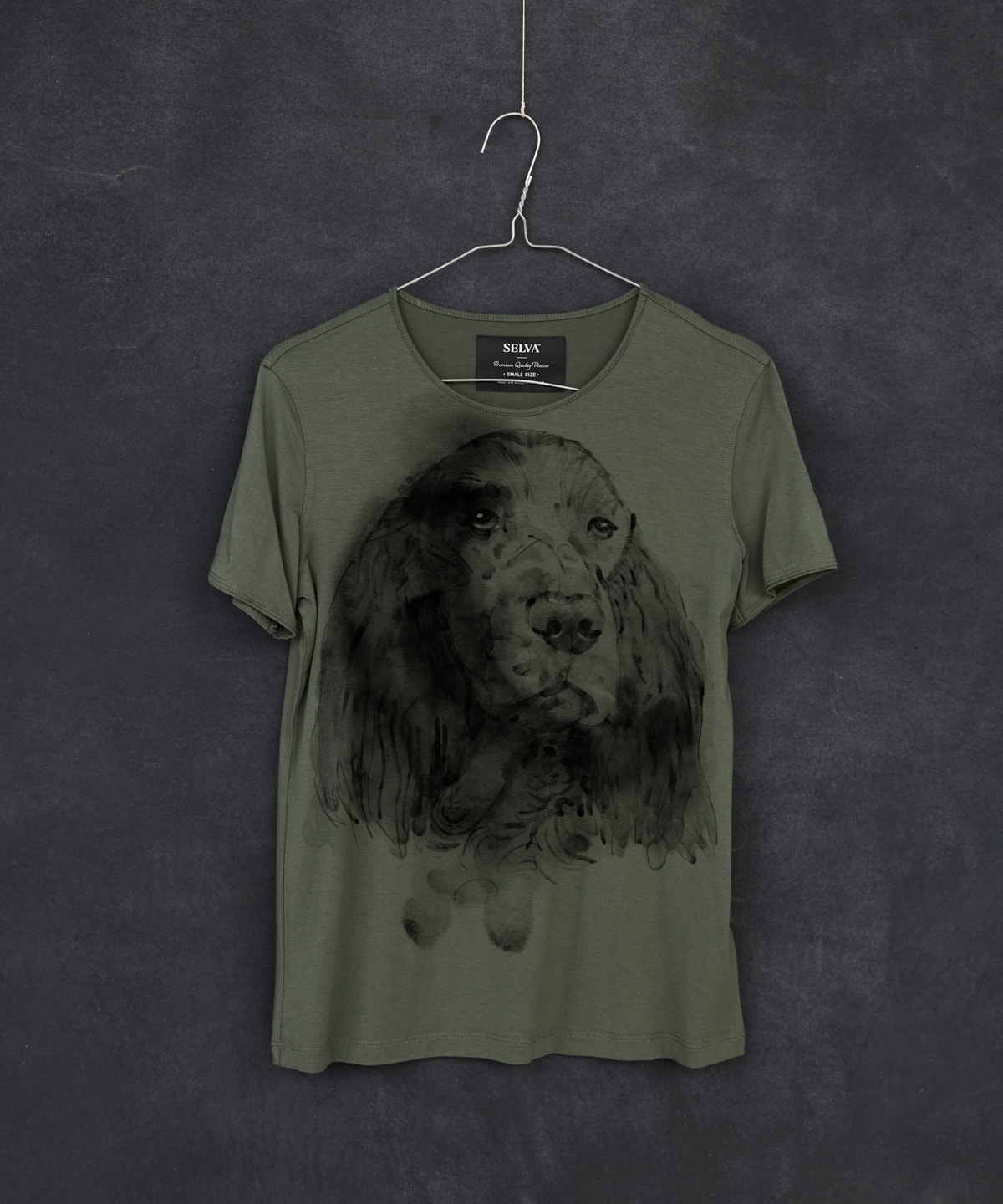 Irish seter khaki t-shirt woman