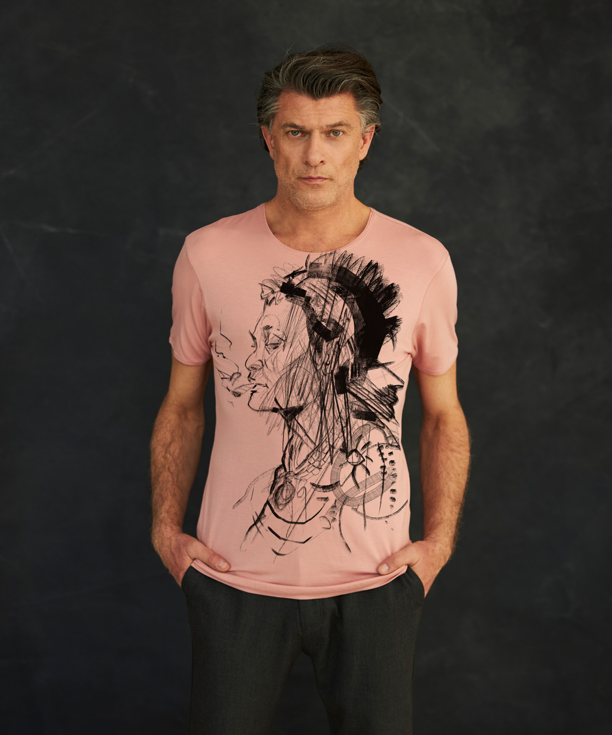 Mentawai portrait no.2 man light pink