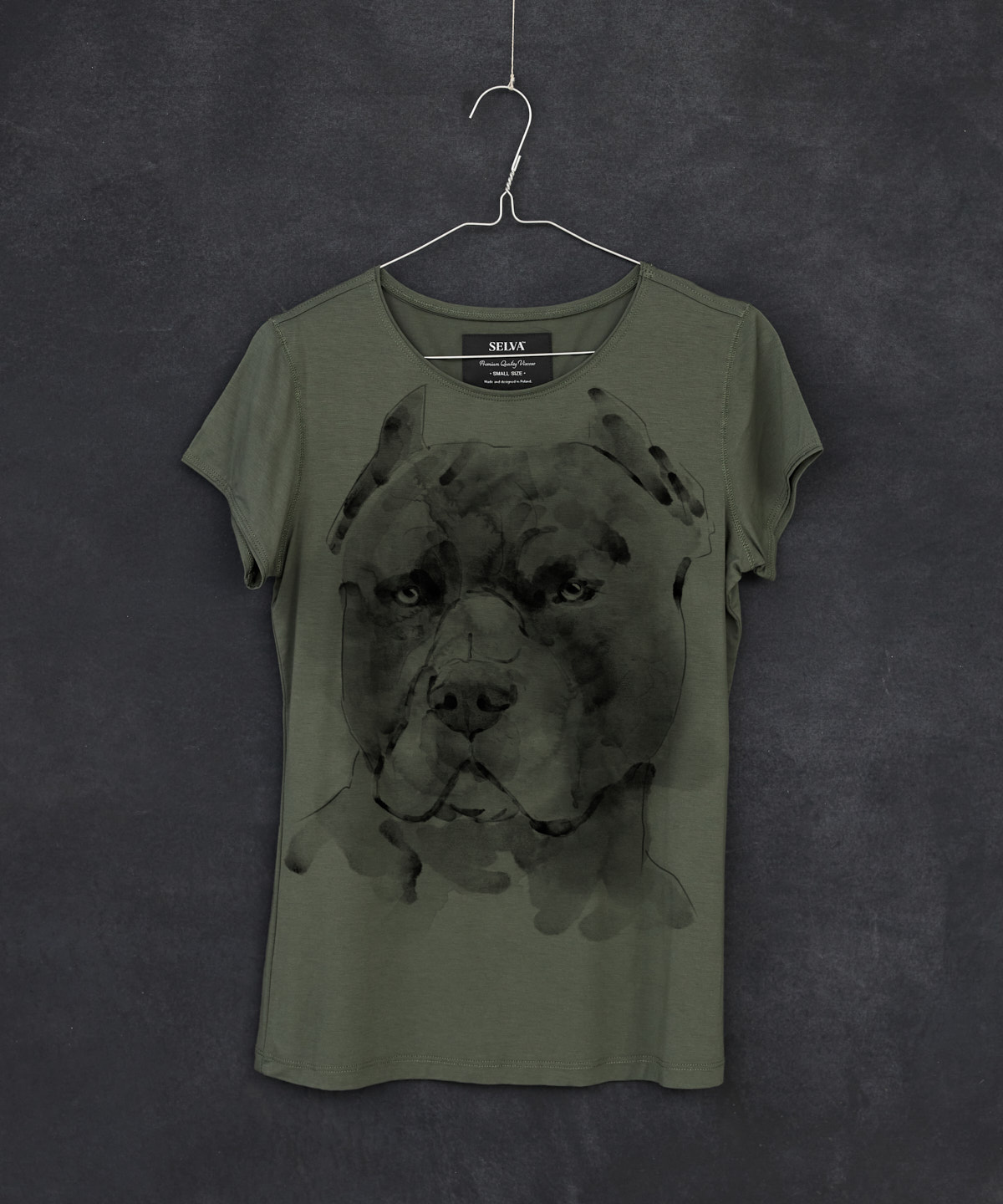 Pitbull khaki t-shirt woman