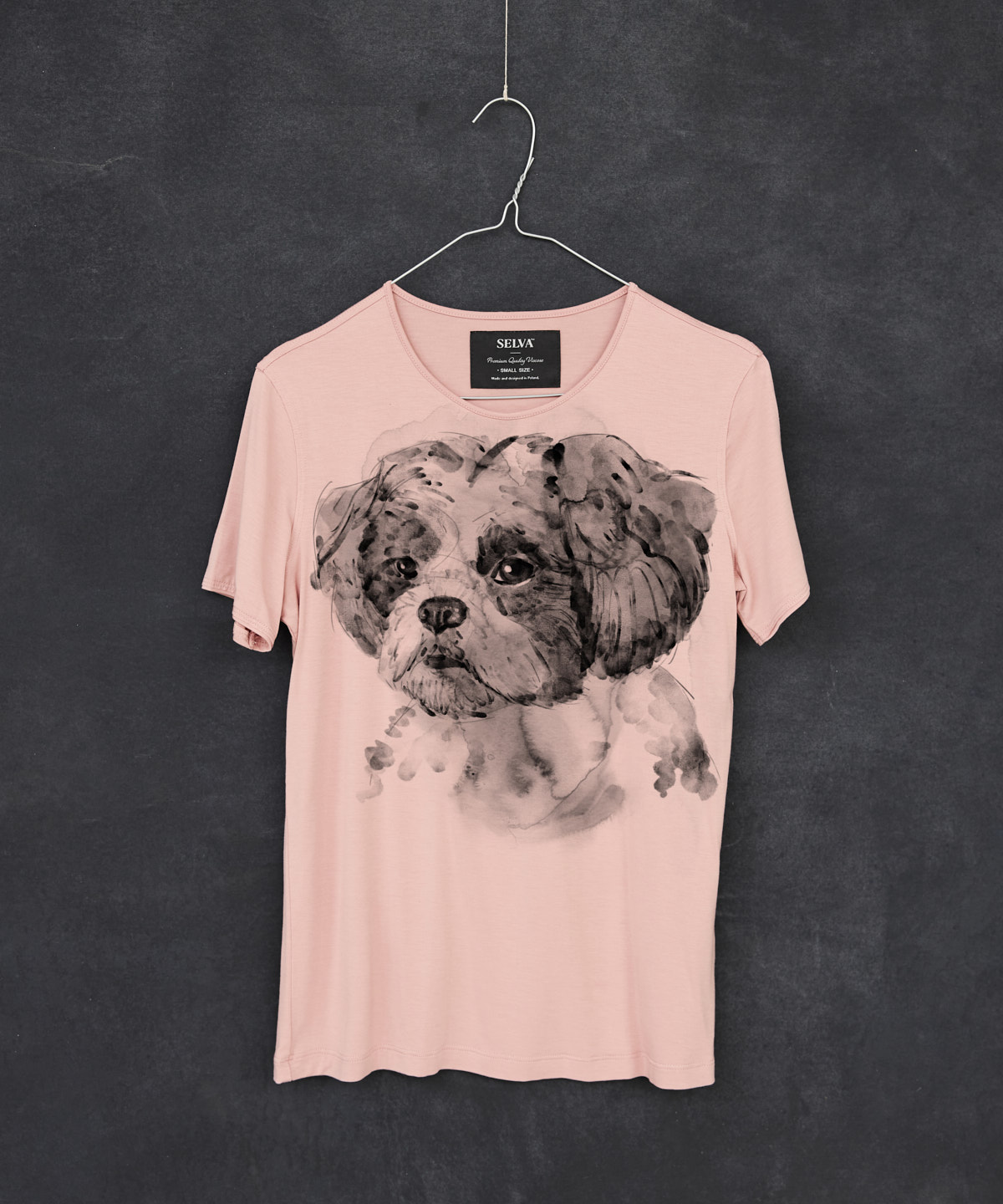 Shih tzu light pink t-shirt woman