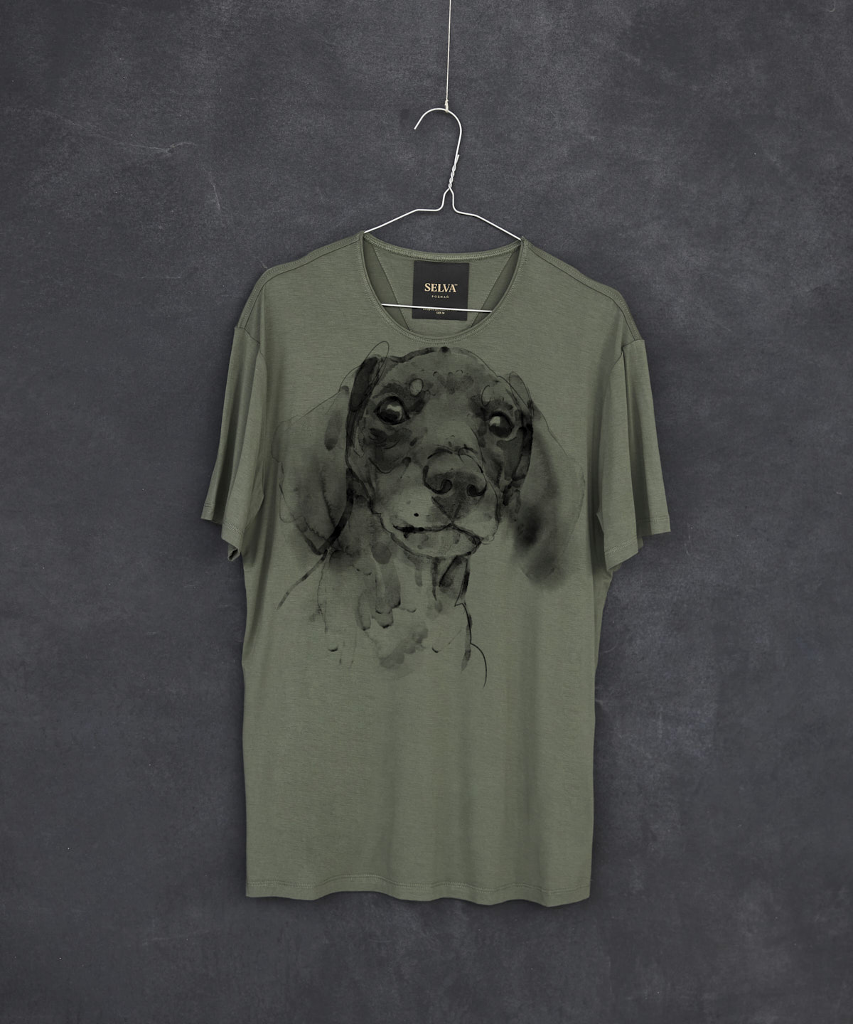 Dachshund no. 3 khaki t-shirt MAN