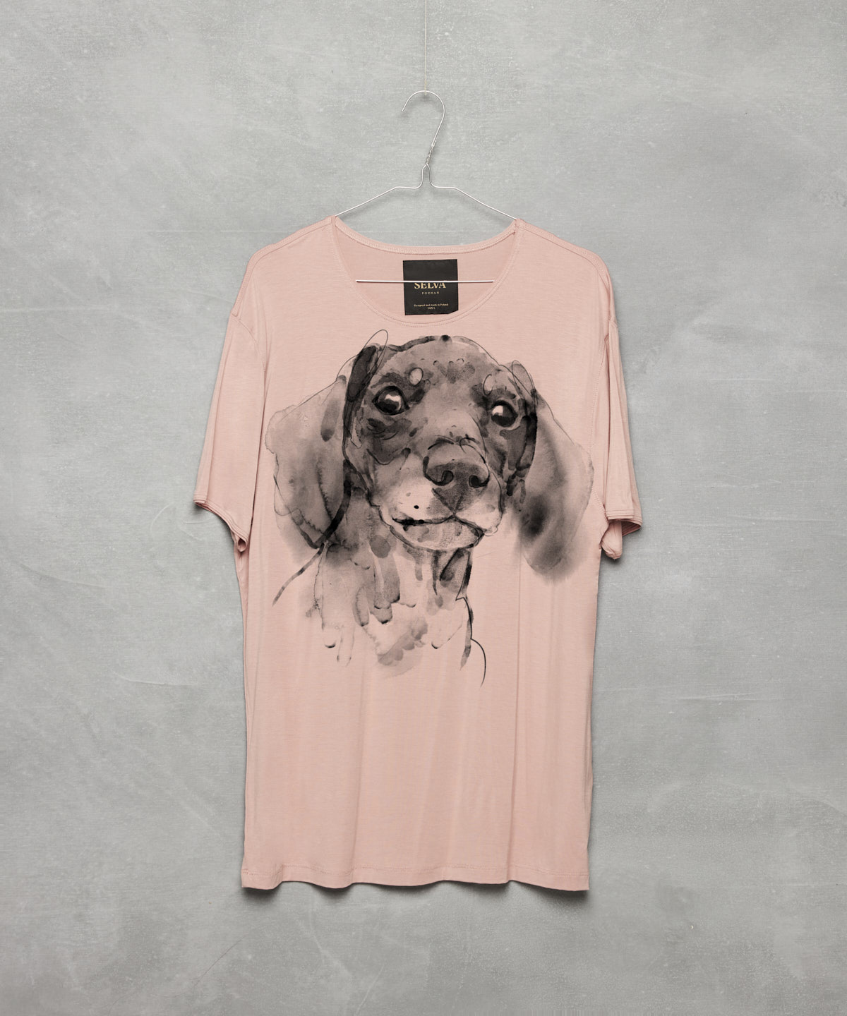 Dachshund no. 3 light pink t-shirt MAN