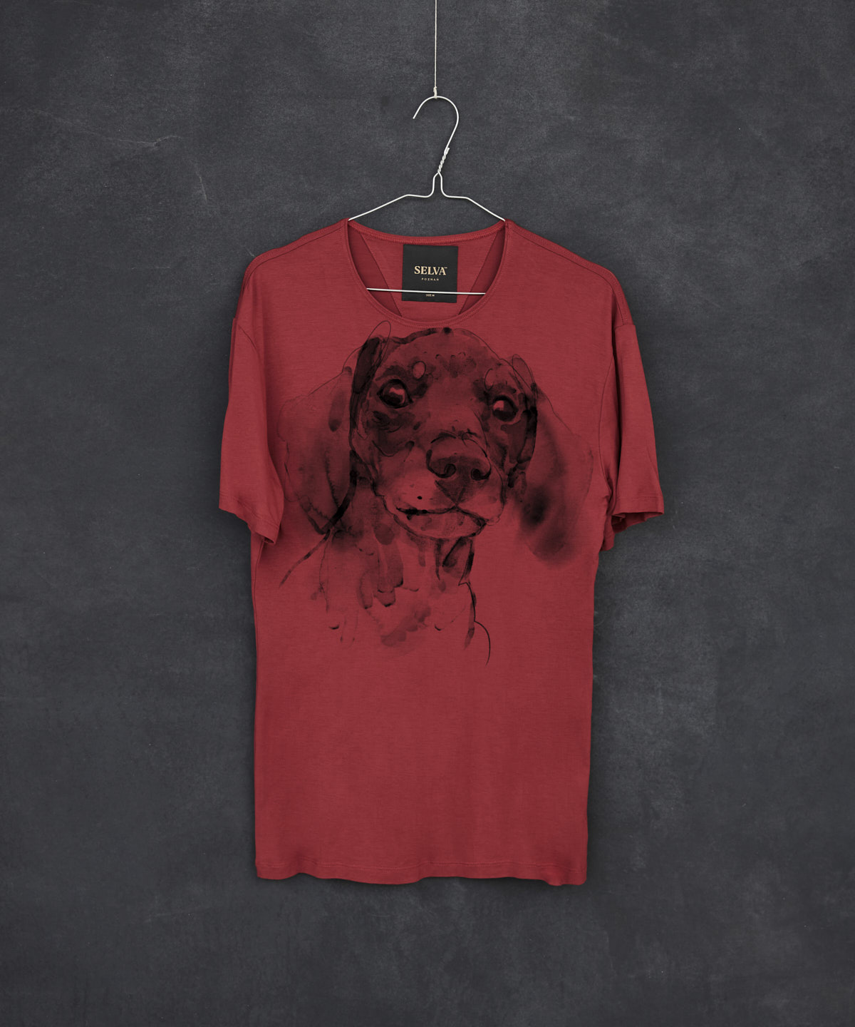 Dachshund no. 3 marsala t-shirt MAN