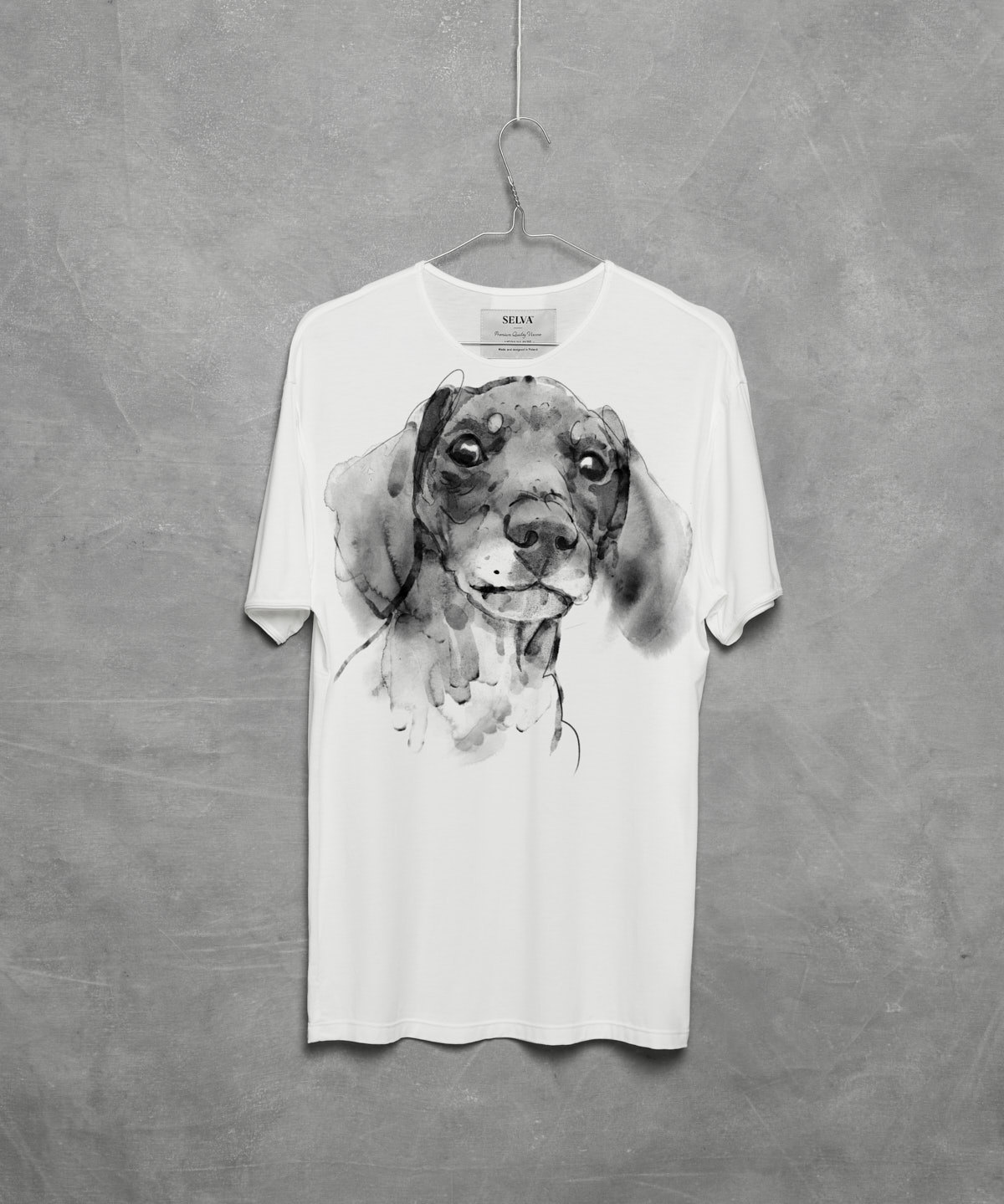 Dachshund no. 3 white t-shirt MAN