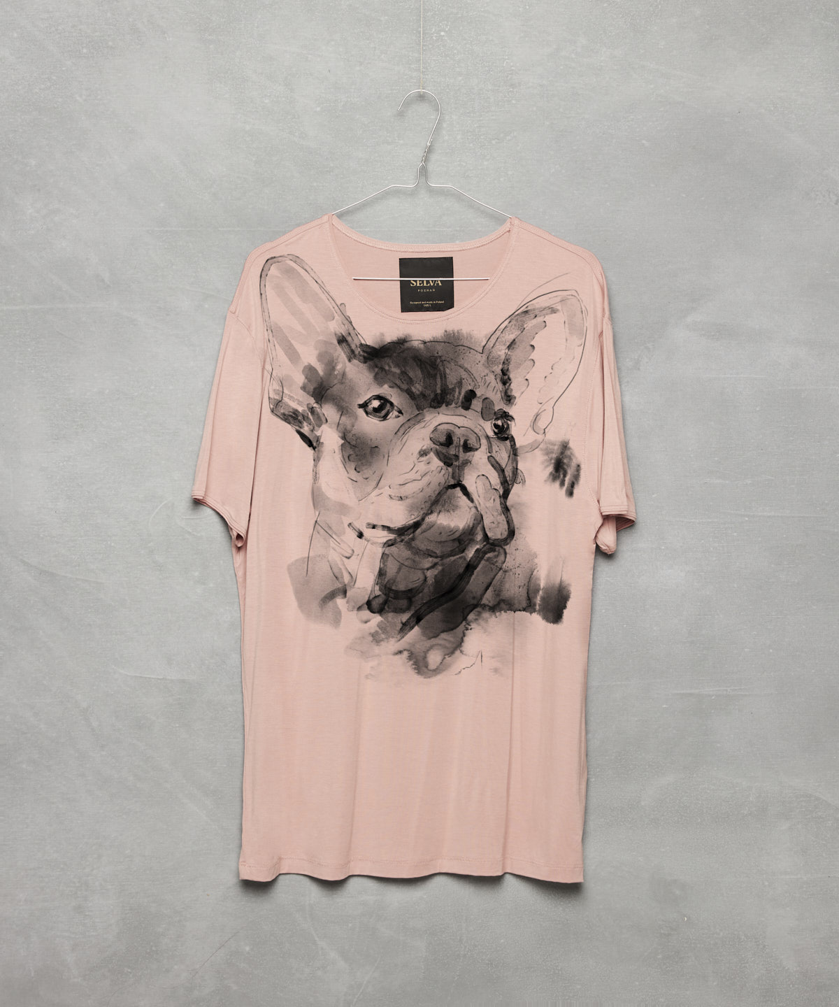 French bulldog no.2 light pink t-shirt MAN
