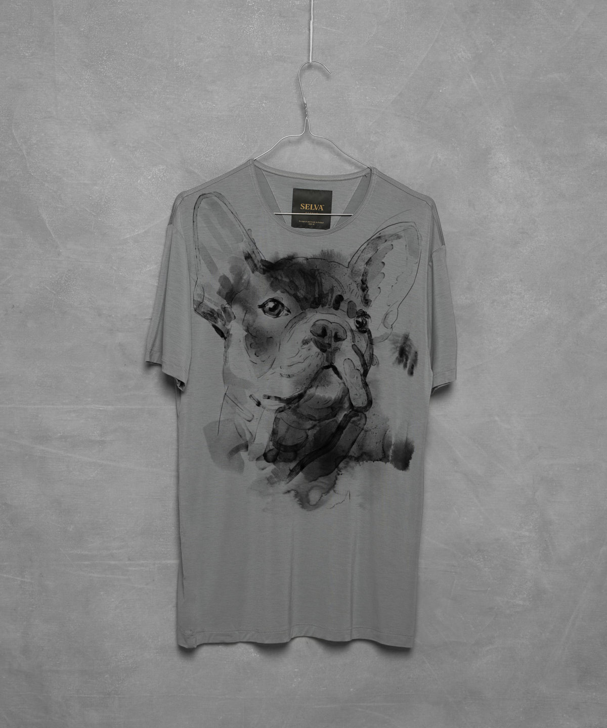 French bulldog no.2 storm cloud t-shirt MAN
