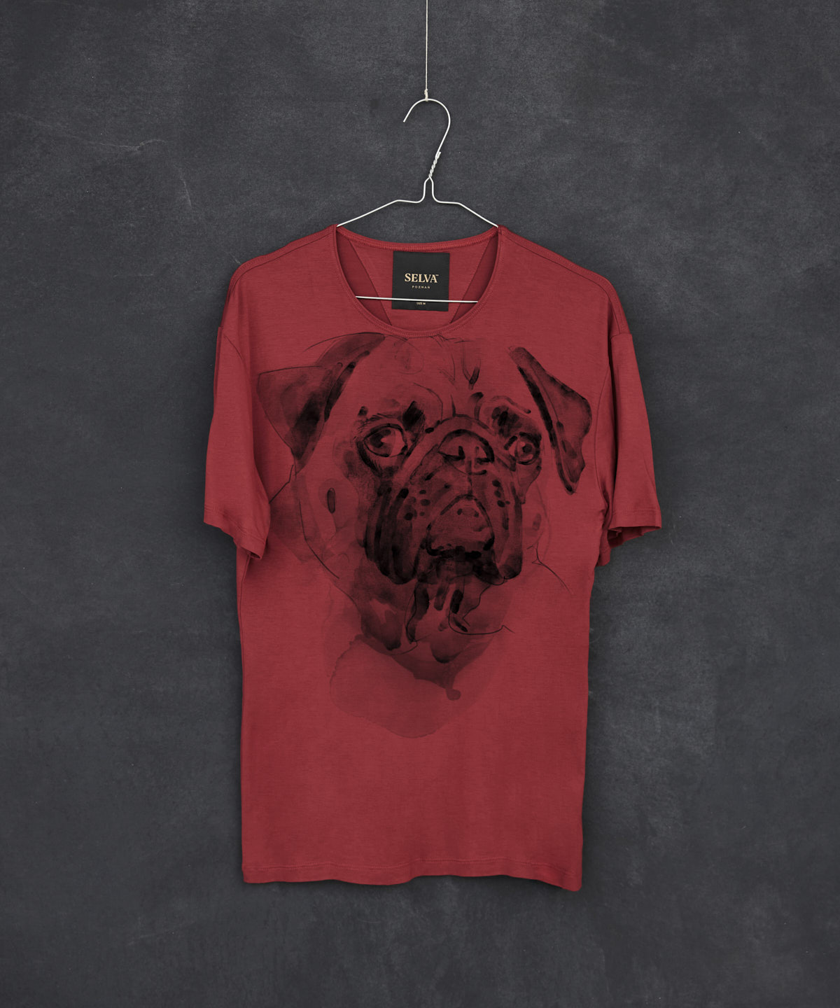 Pug marsala t-shirt MAN