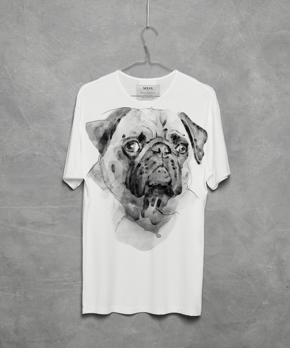 Pug white t-shirt MAN