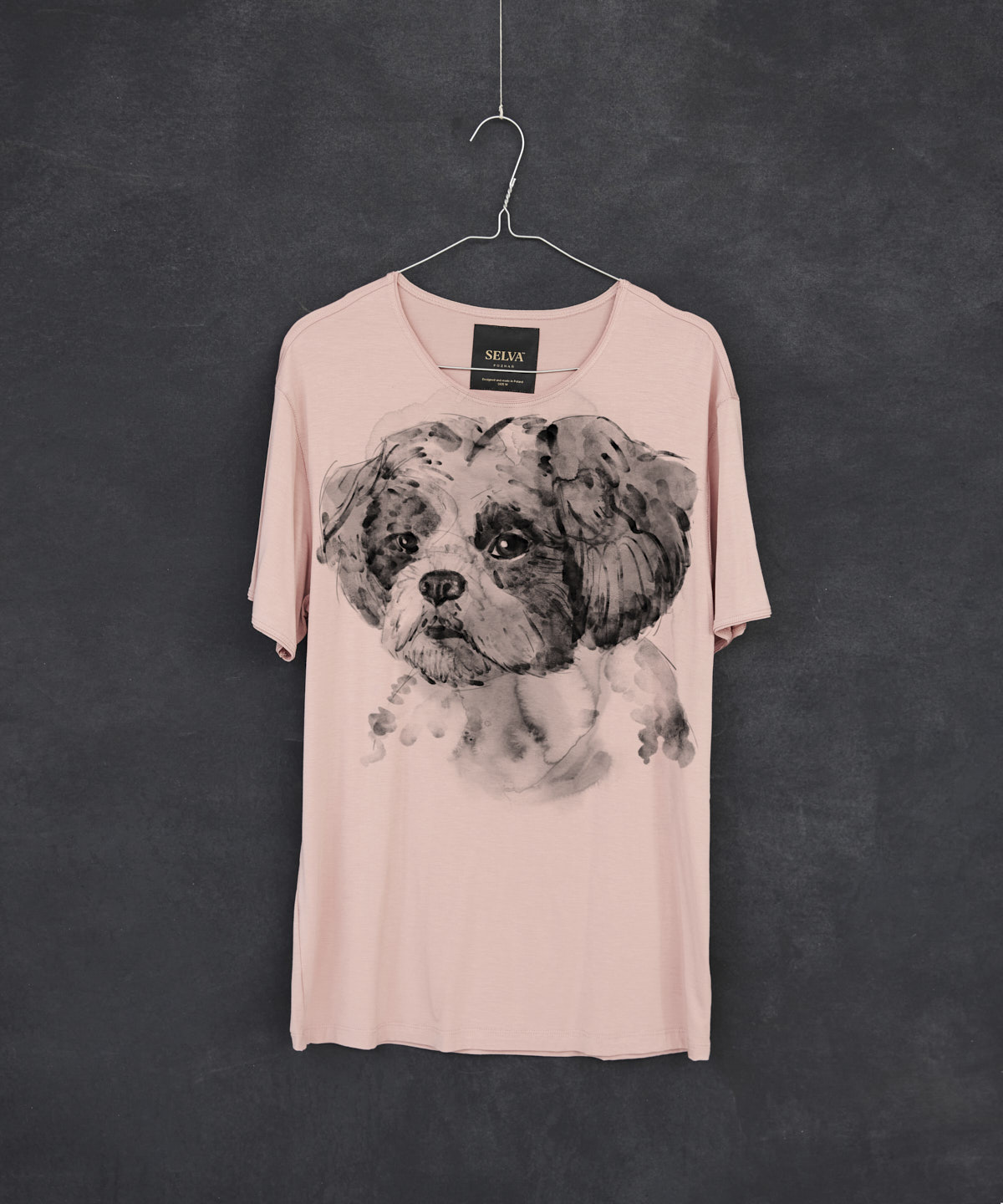Shih tzu light pink t-shirt MAN