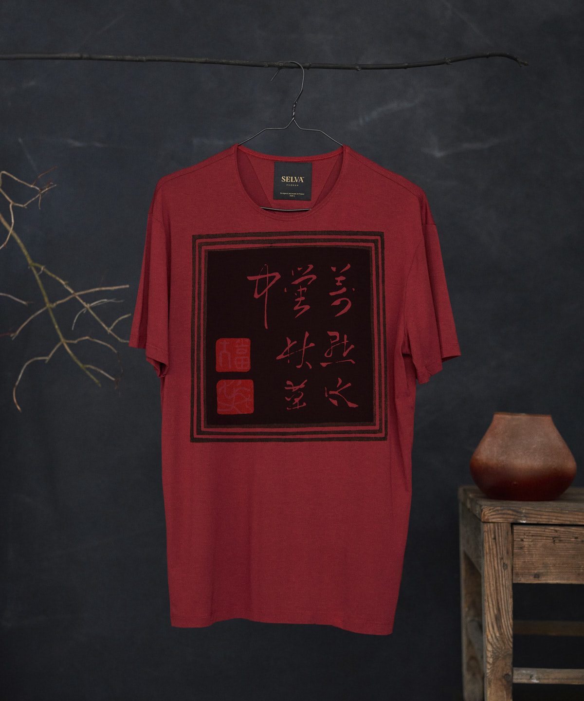 Kajita Hanko marsala t-shirt men