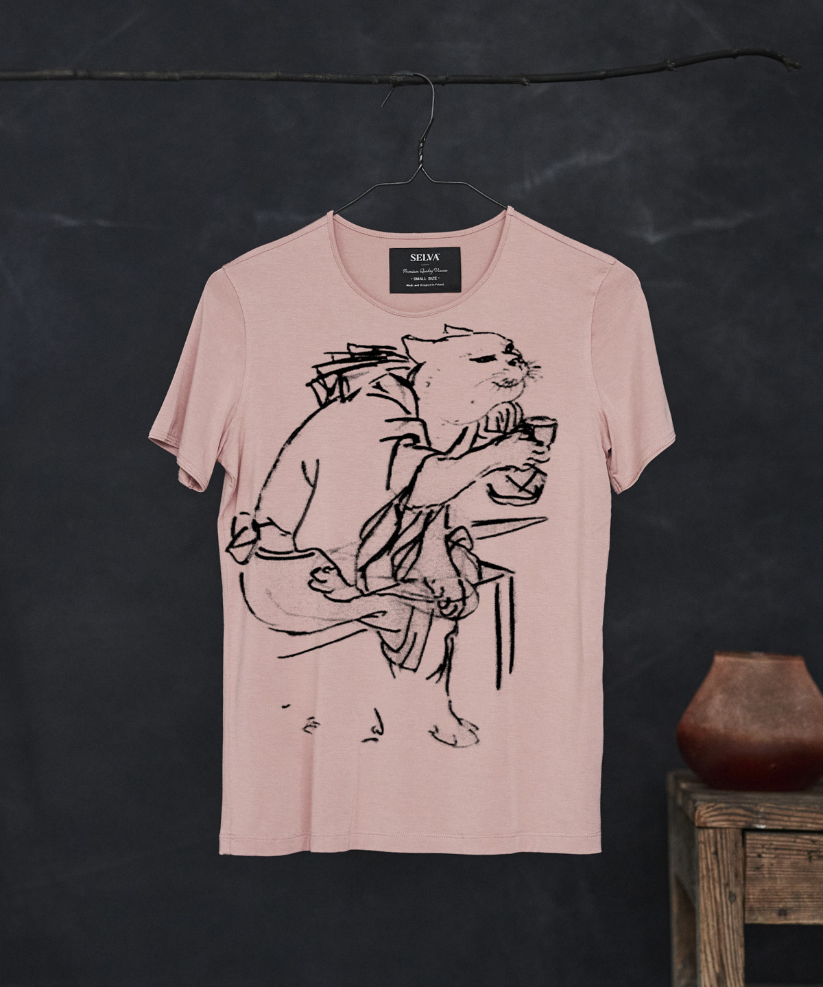 Unknown artist sketch no. 55 light pink t-shirt woman