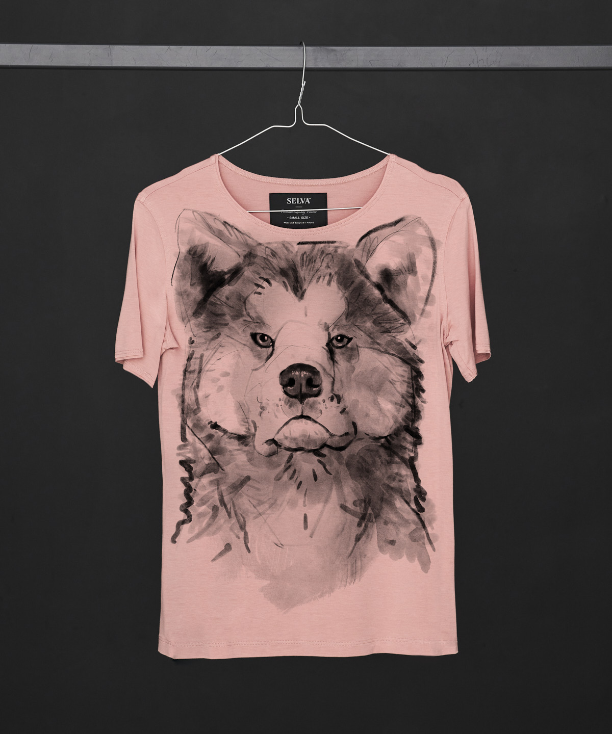 Akita light pink t-shirt woman