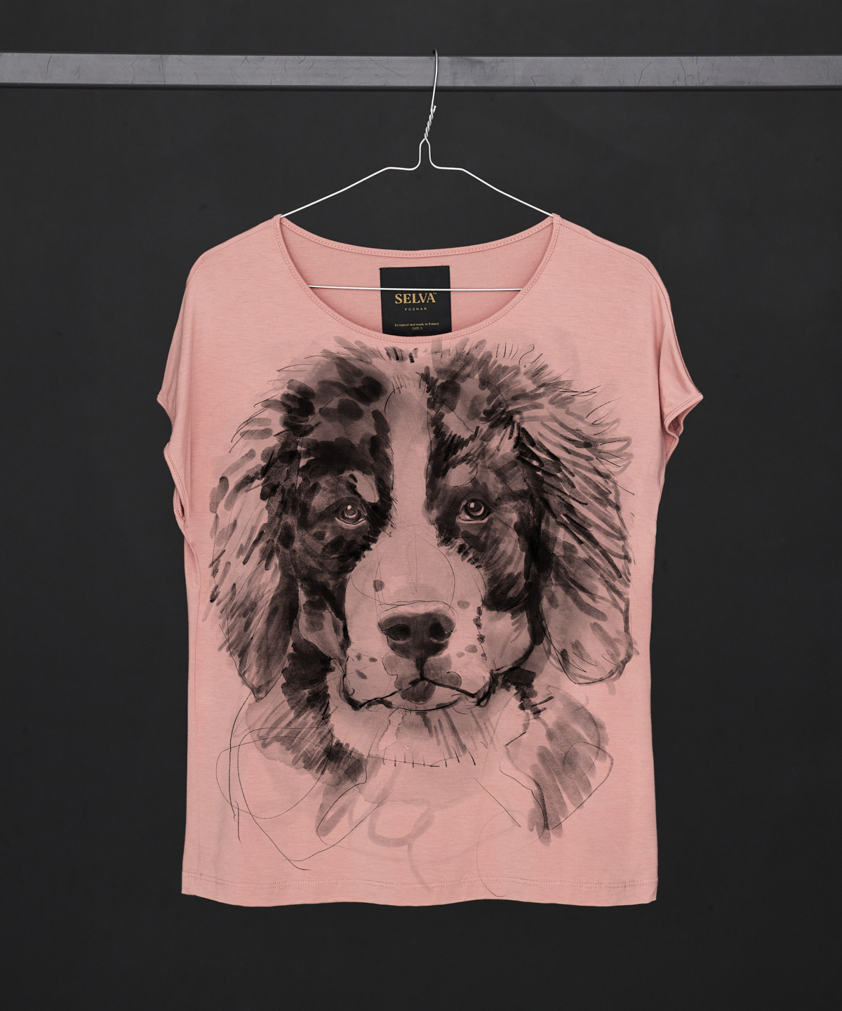 Bernese Mountain Dog no. 2 light pink t-shirt woman