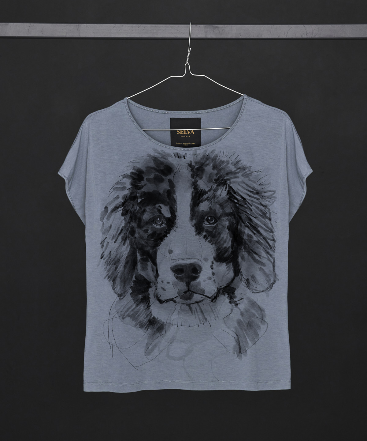 Bernese Mountain Dog no.2 storm cloud t-shirt woman