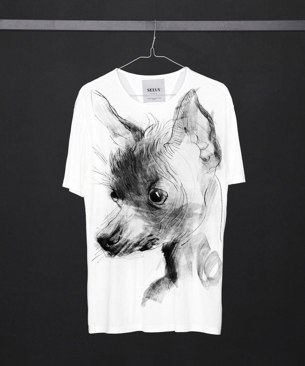 Chinese Crested Dog white t-shirt MAN