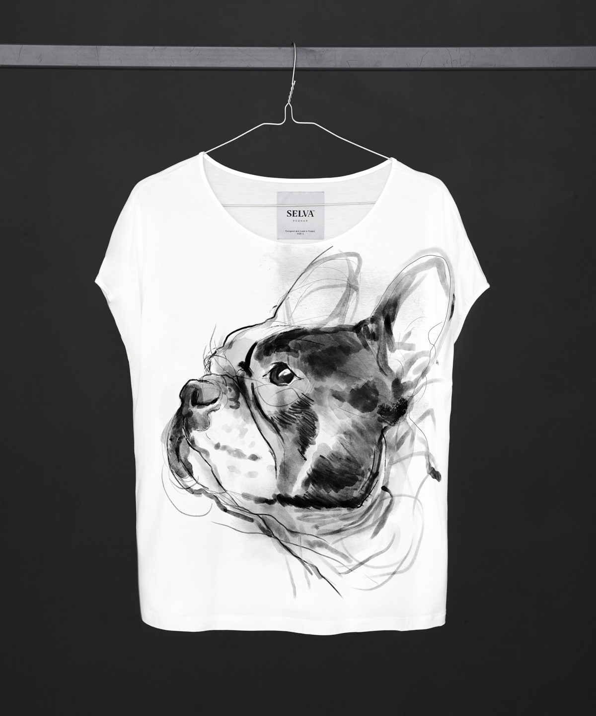 French Bulldog no.3 white t-shirt woman