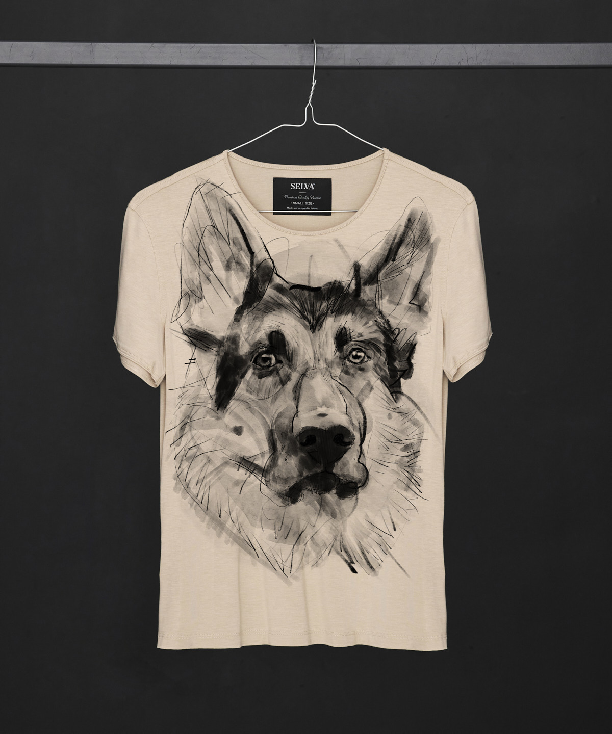 German Shepherd hummus t-shirt woman