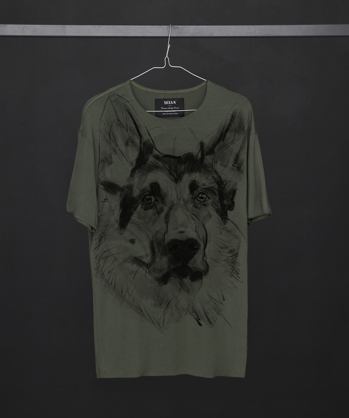 German Shepherd khaki t-shirt MAN