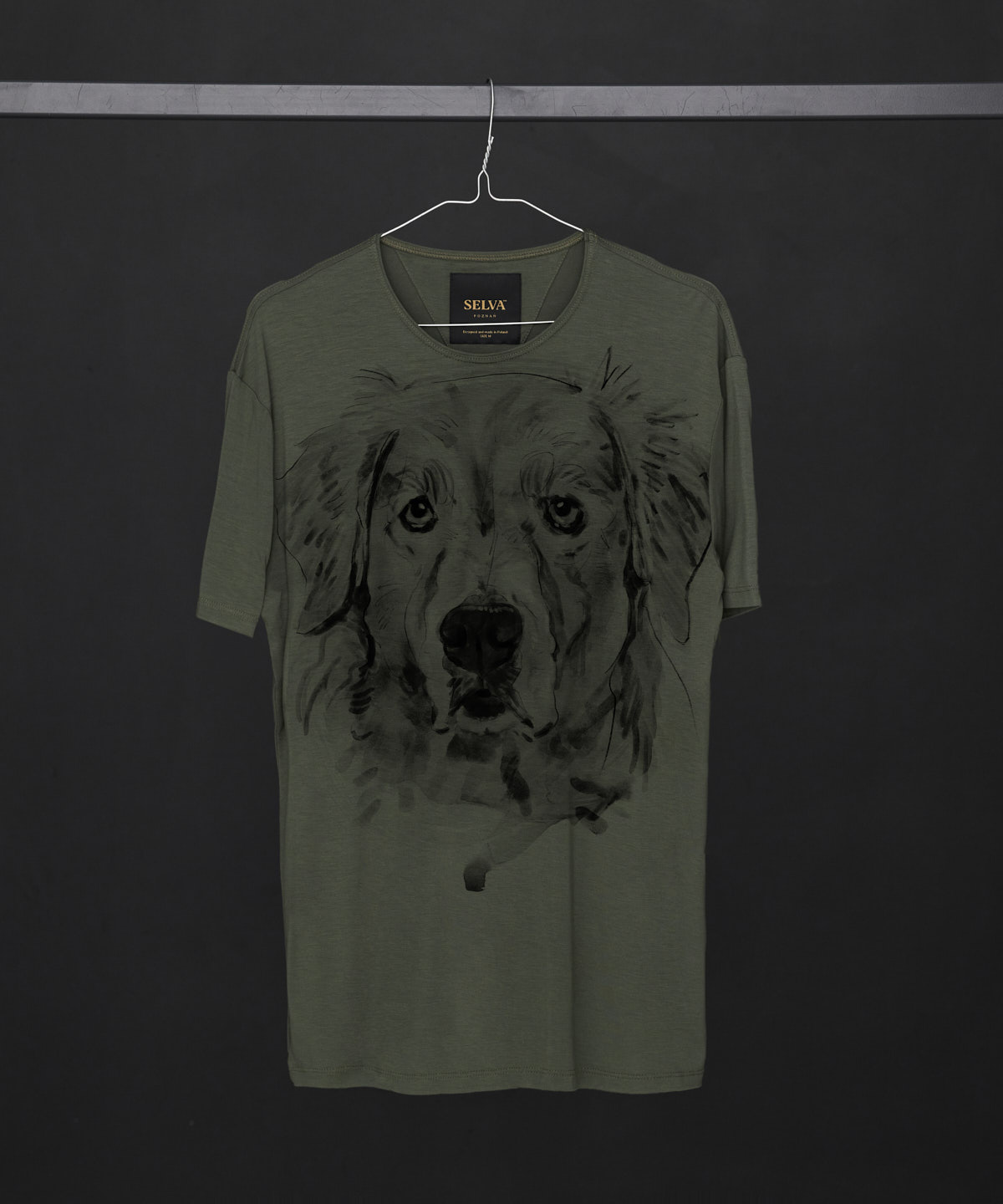 Golden Retriever khaki t-shirt MAN