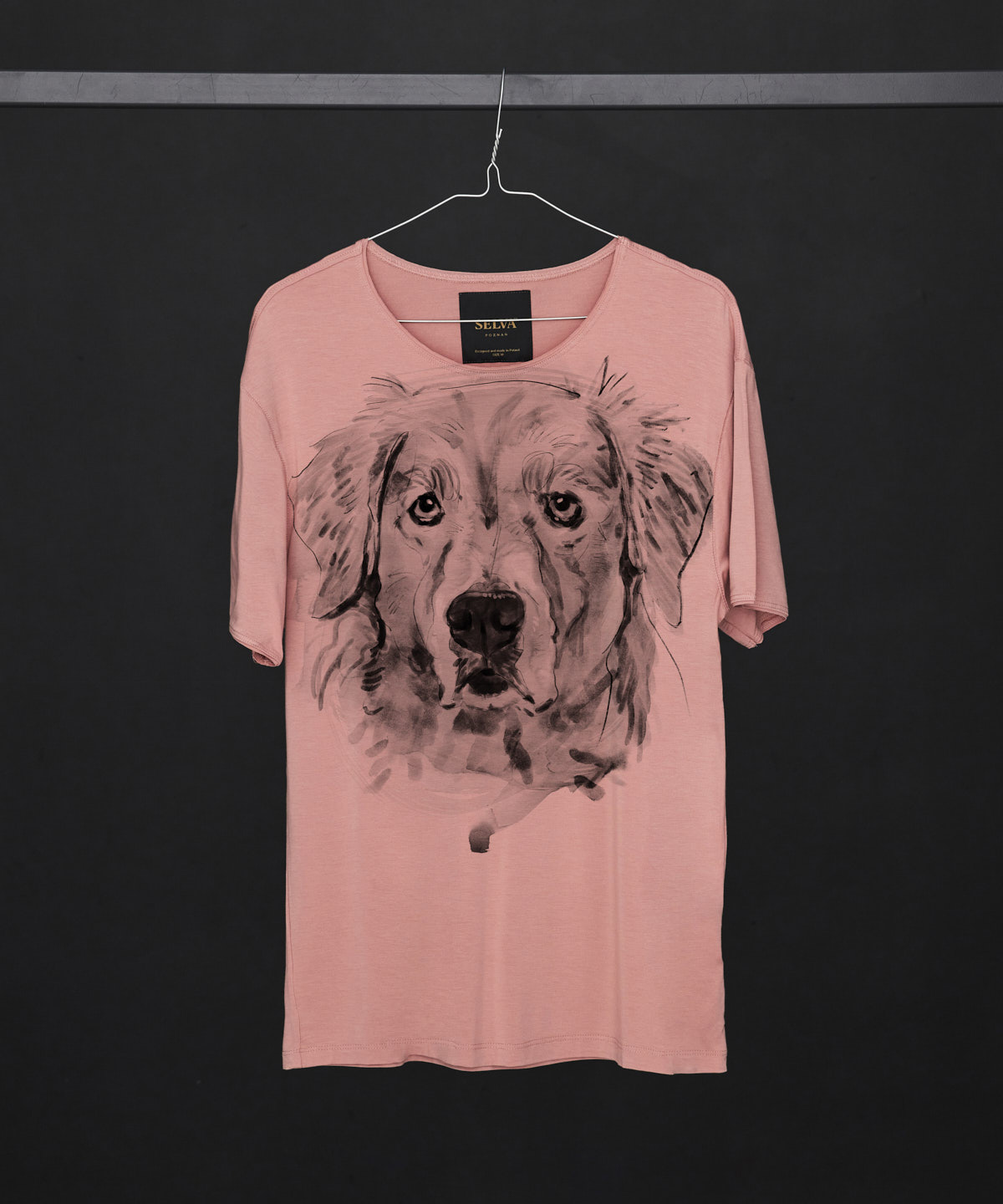 Golden Retriever light pink t-shirt MAN