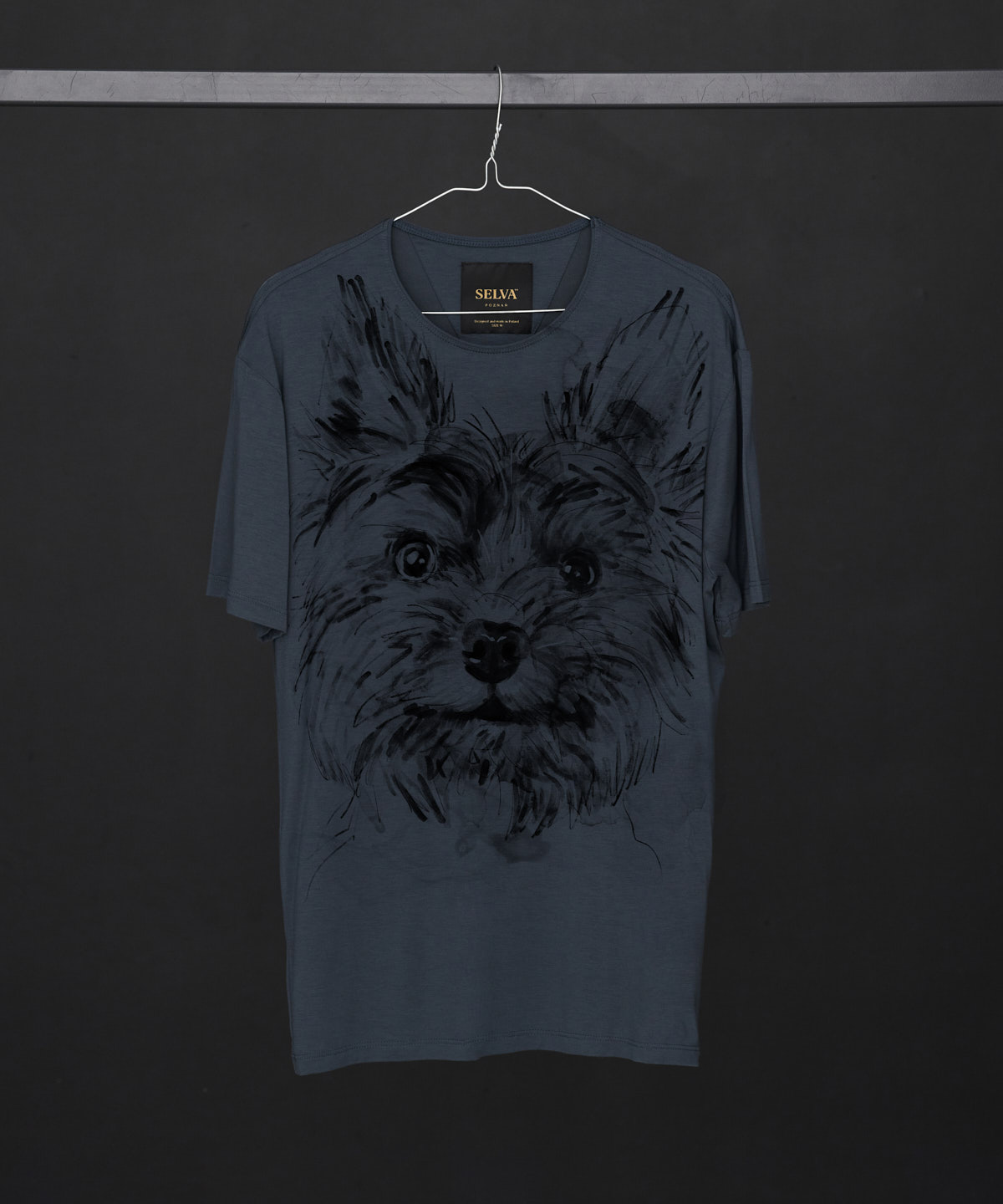 Yorkshire Terrier dark cool gray t-shirt MAN