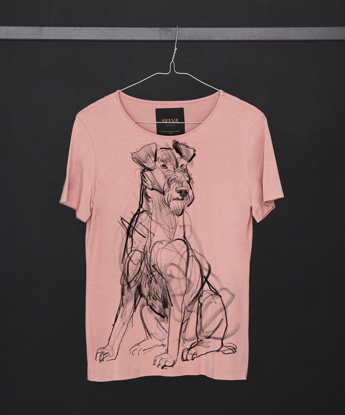 Irish Terrier Dog light pink T-shirt Woman