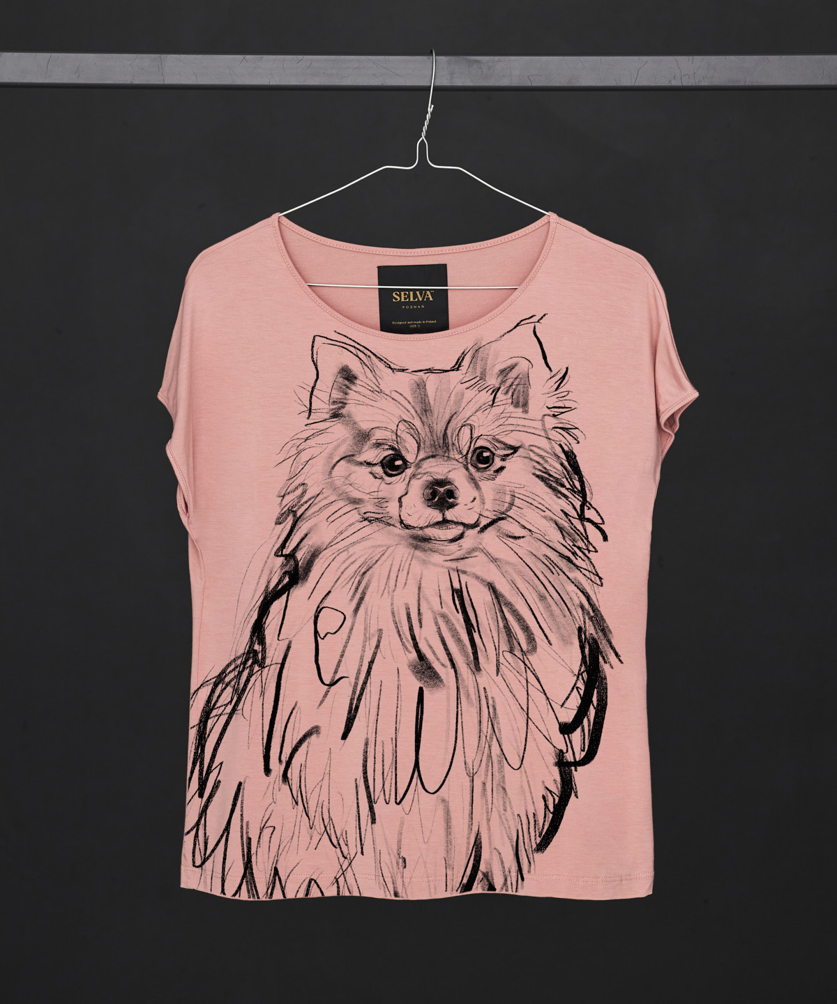 Pomeranian Dog no.2 light pink T-shirt Woman