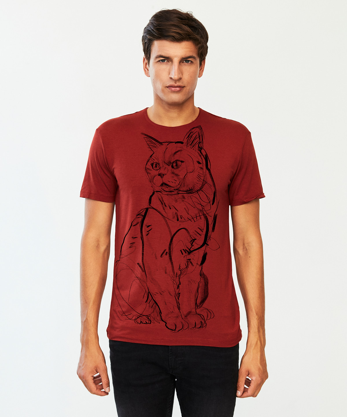 British Cat marsala t-shirt MAN