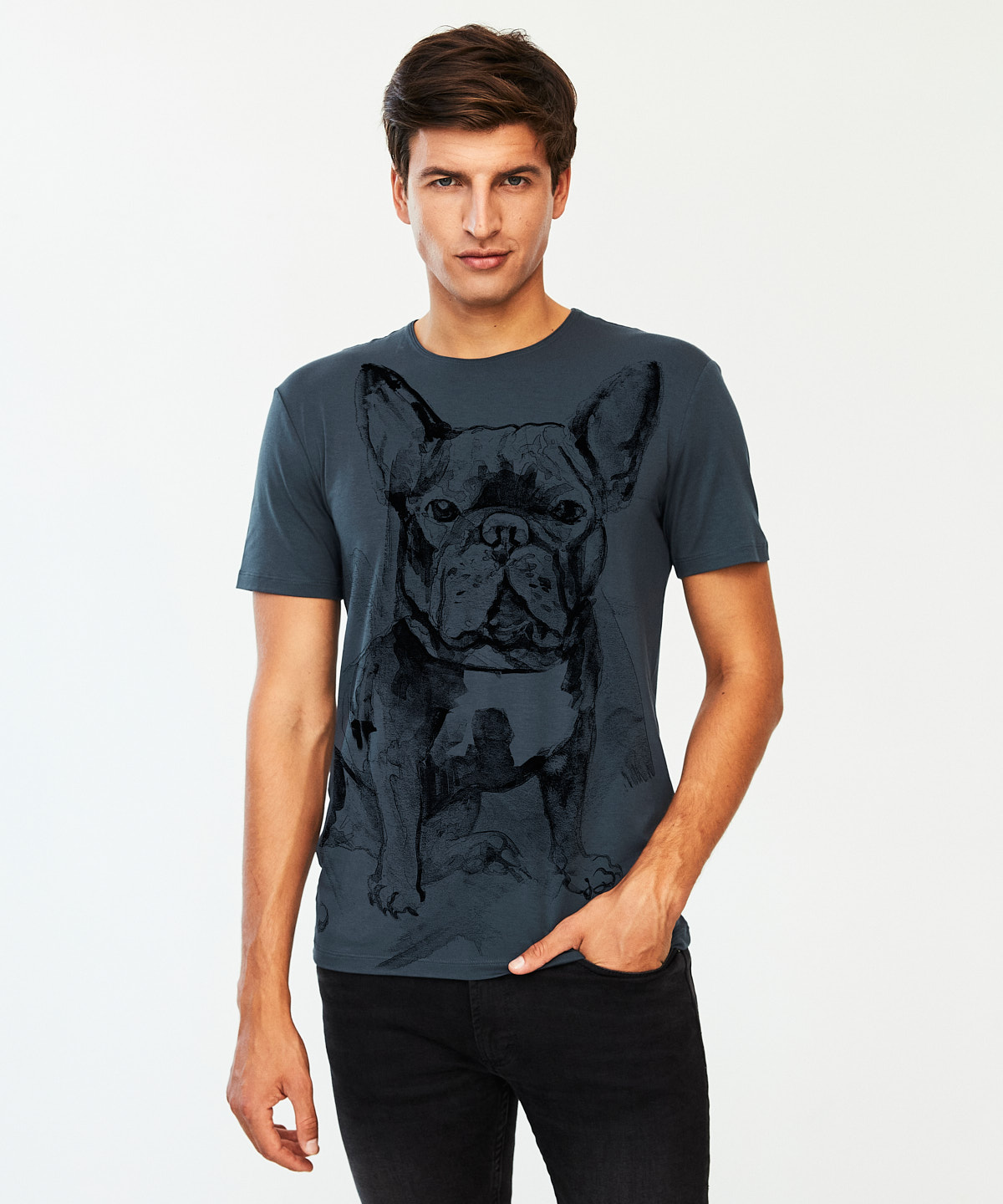 Bulldog no.2 dark cool gray t-shirt MAN