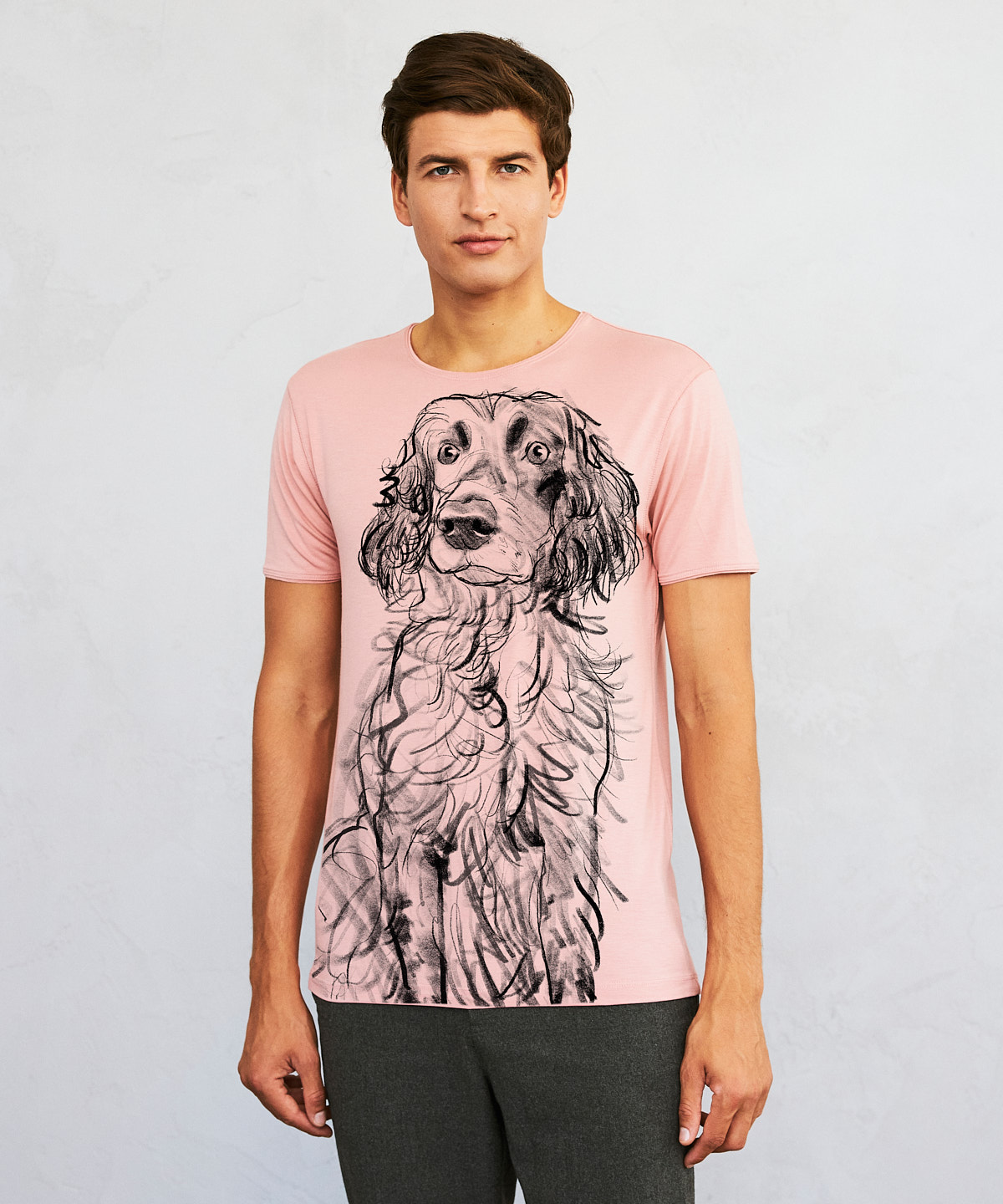German Spaniel light pink t-shirt MAN