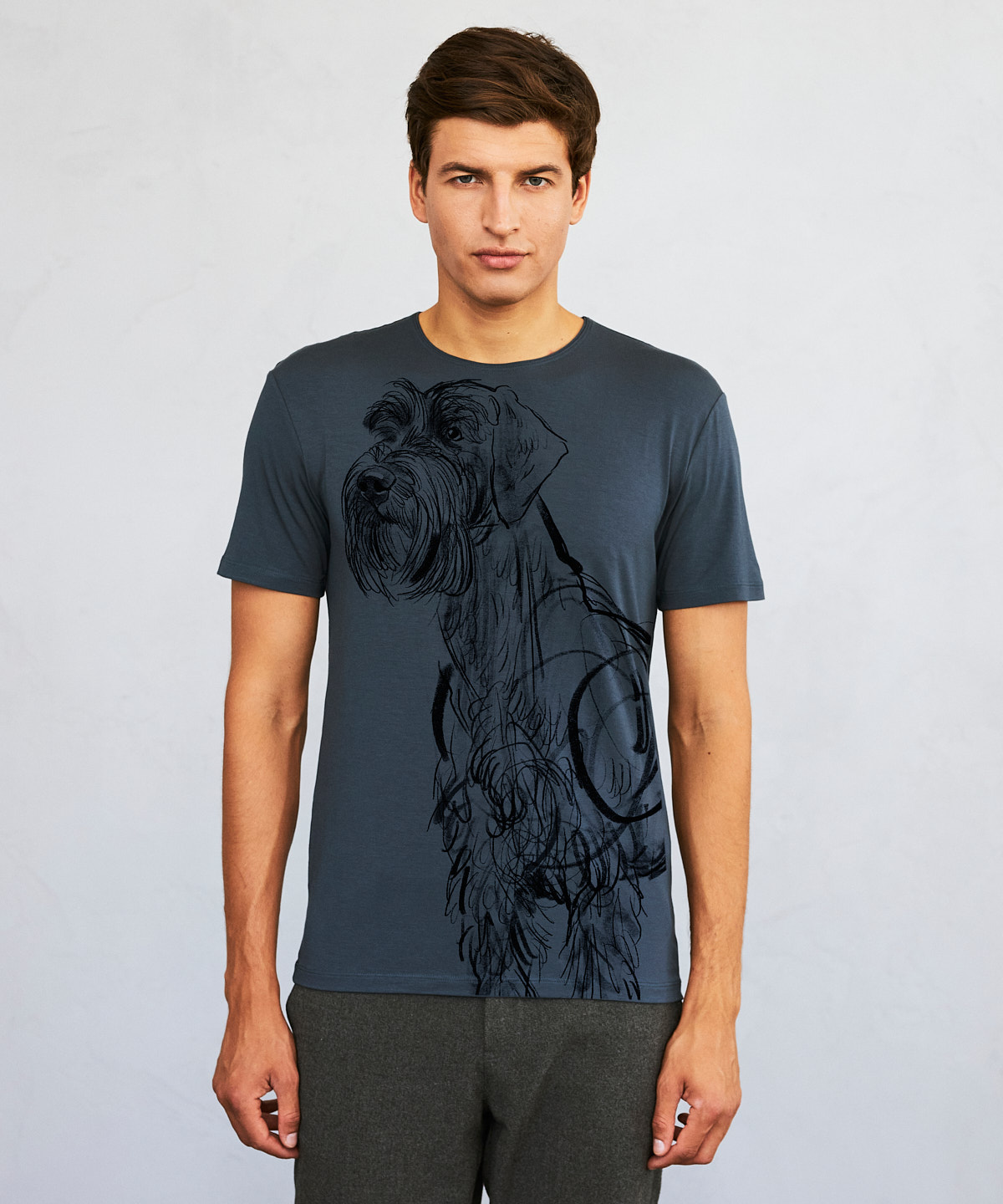 Giant Schnauzer dark cool gray t-shirt MAN
