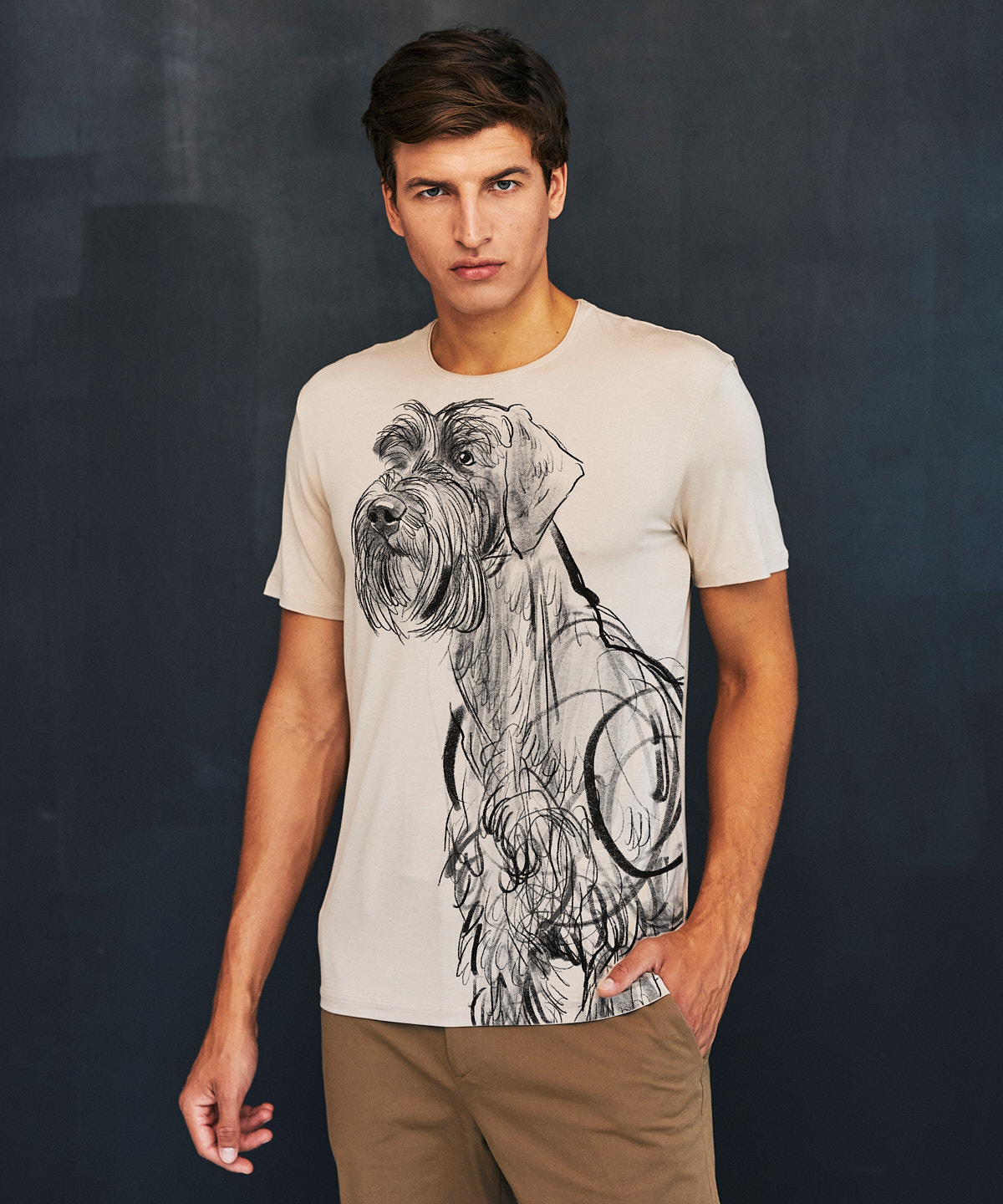 Giant Schnauzer hummus t-shirt MAN