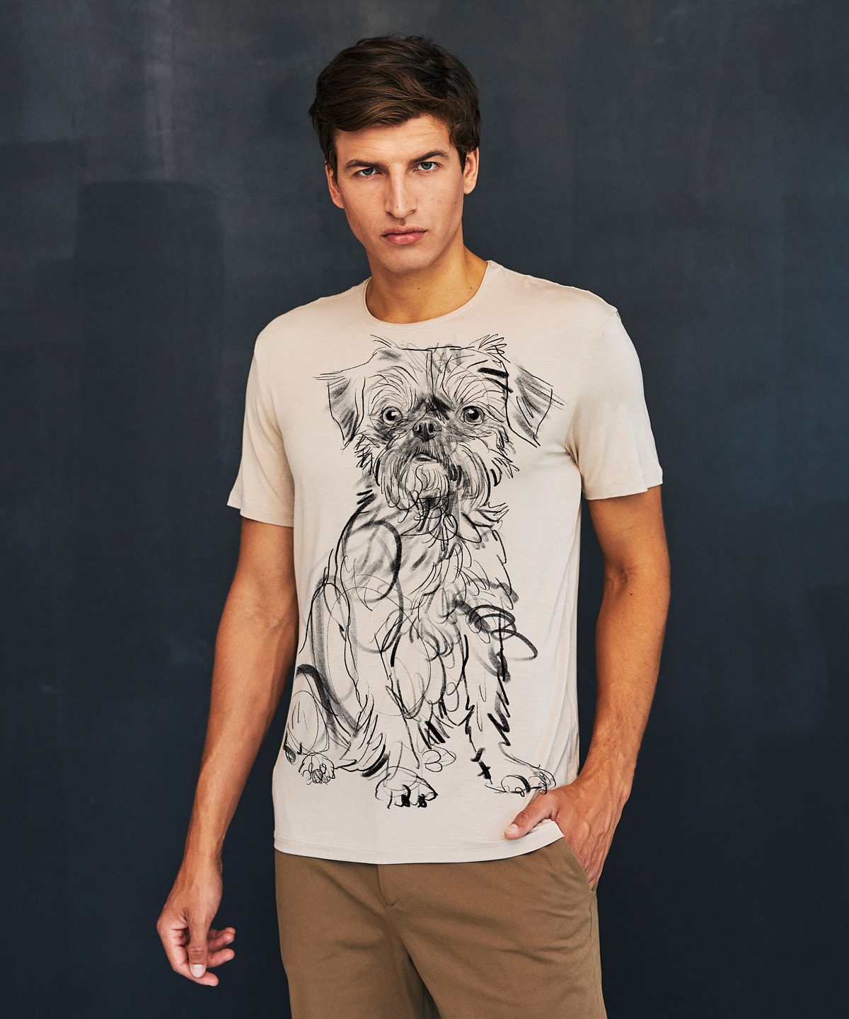 Griffon Brussels hummus t-shirt MAN