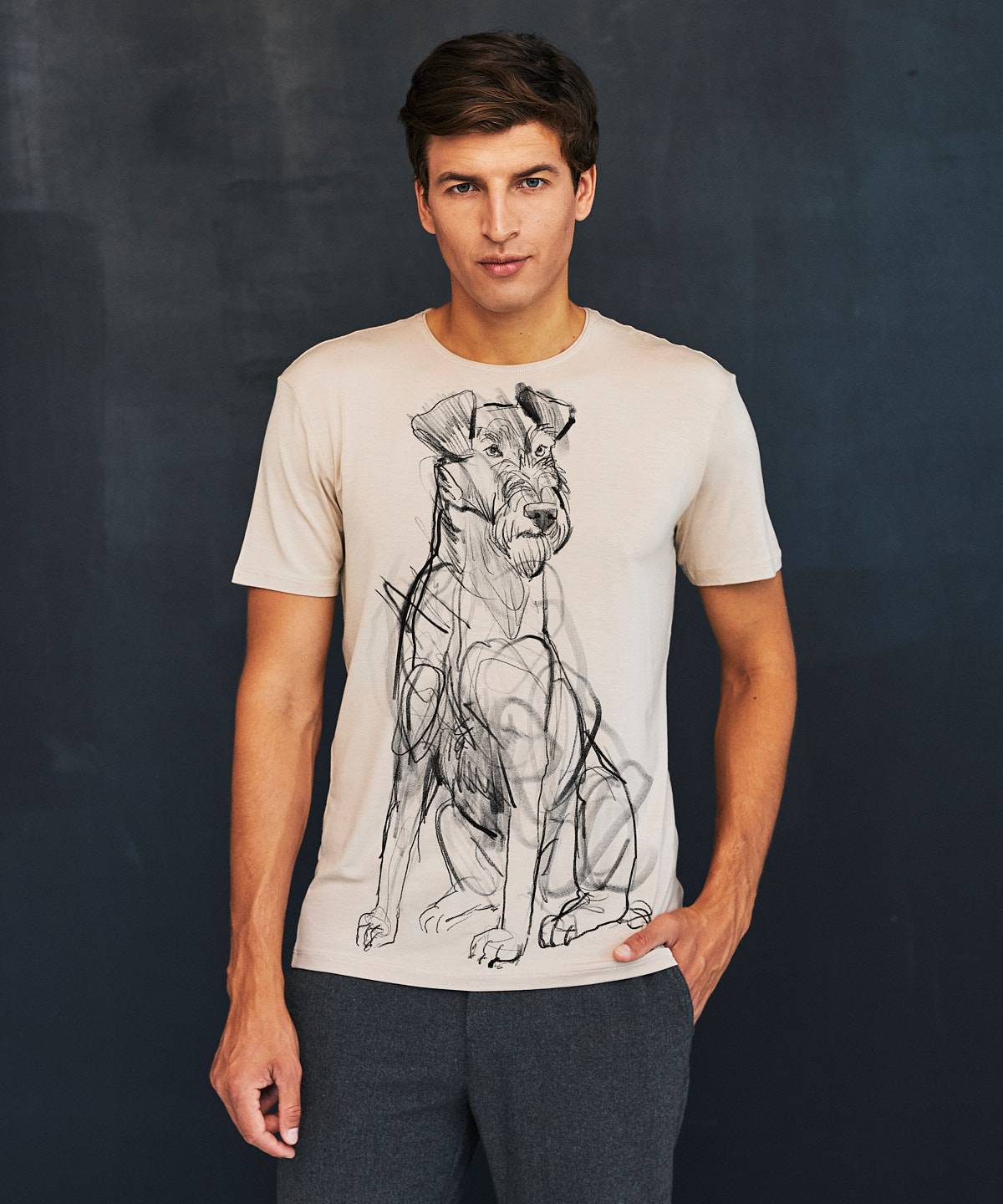 Irish Terrier hummus t-shirt MAN
