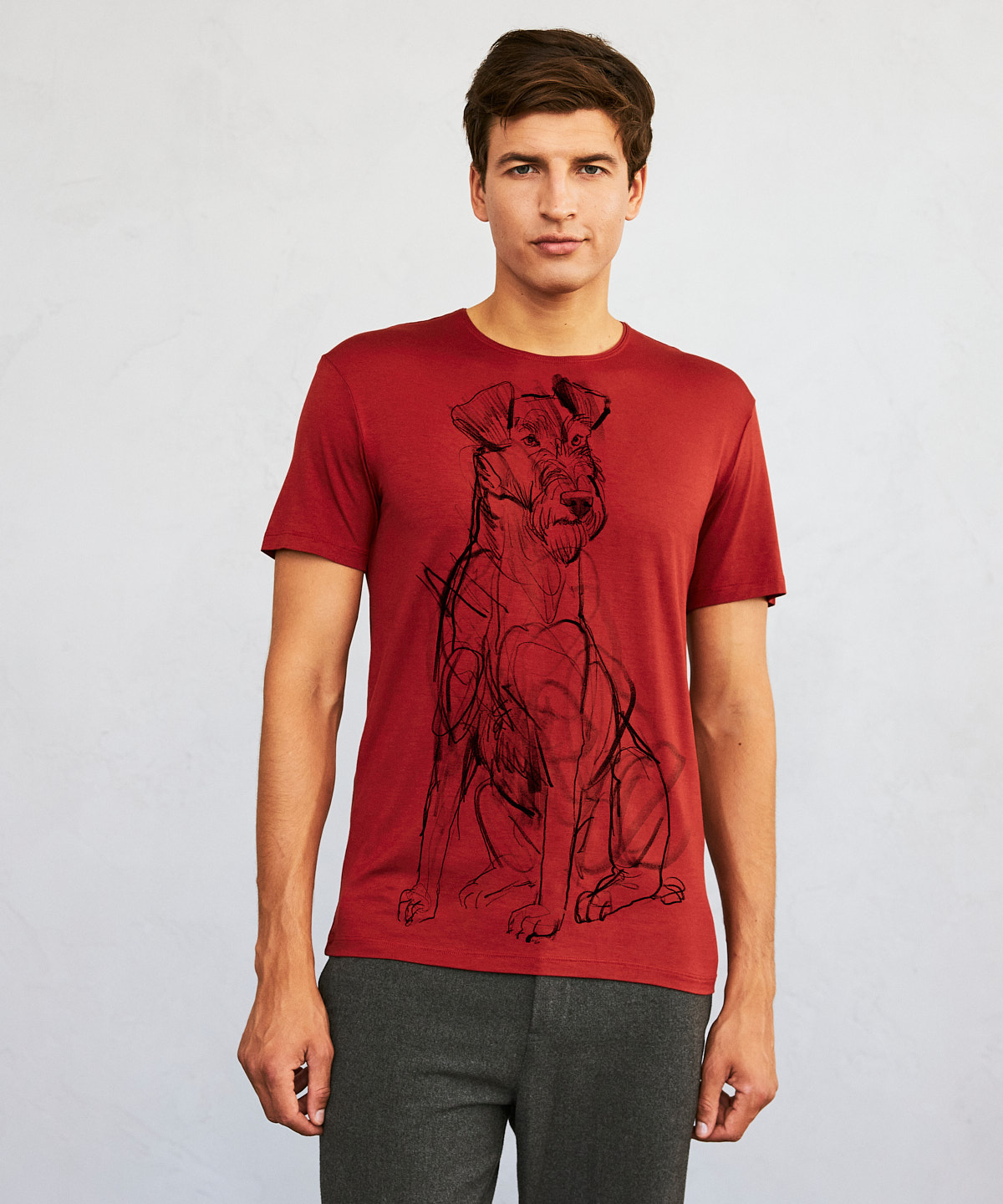 Irish Terrier marsala t-shirt MAN