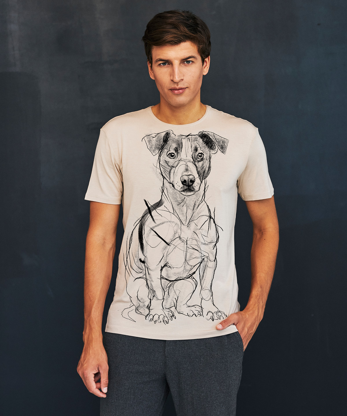 Jack Russel no.2 hummus t-shirt MAN